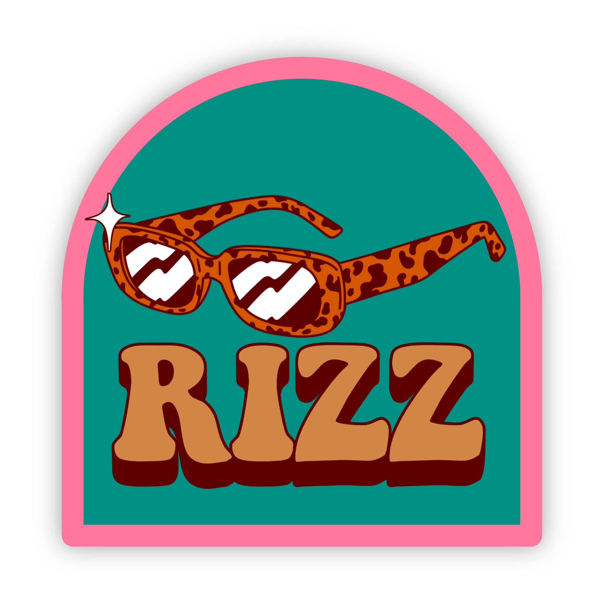  Rizz Cheetah Print Sunglasses Patch Sticker、mySite、ghnorth