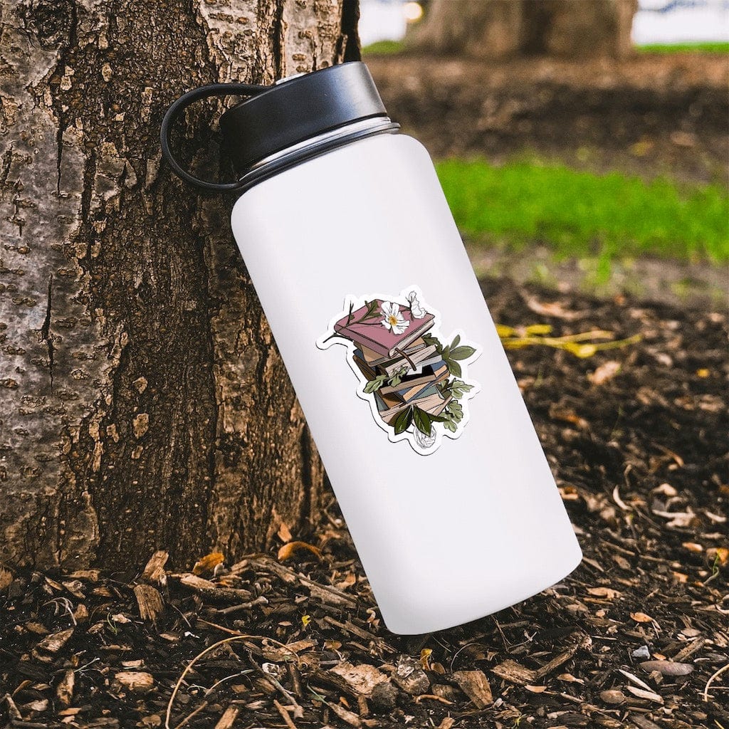  Flowers Wrapping Books Sticker、mySite、ghnorth