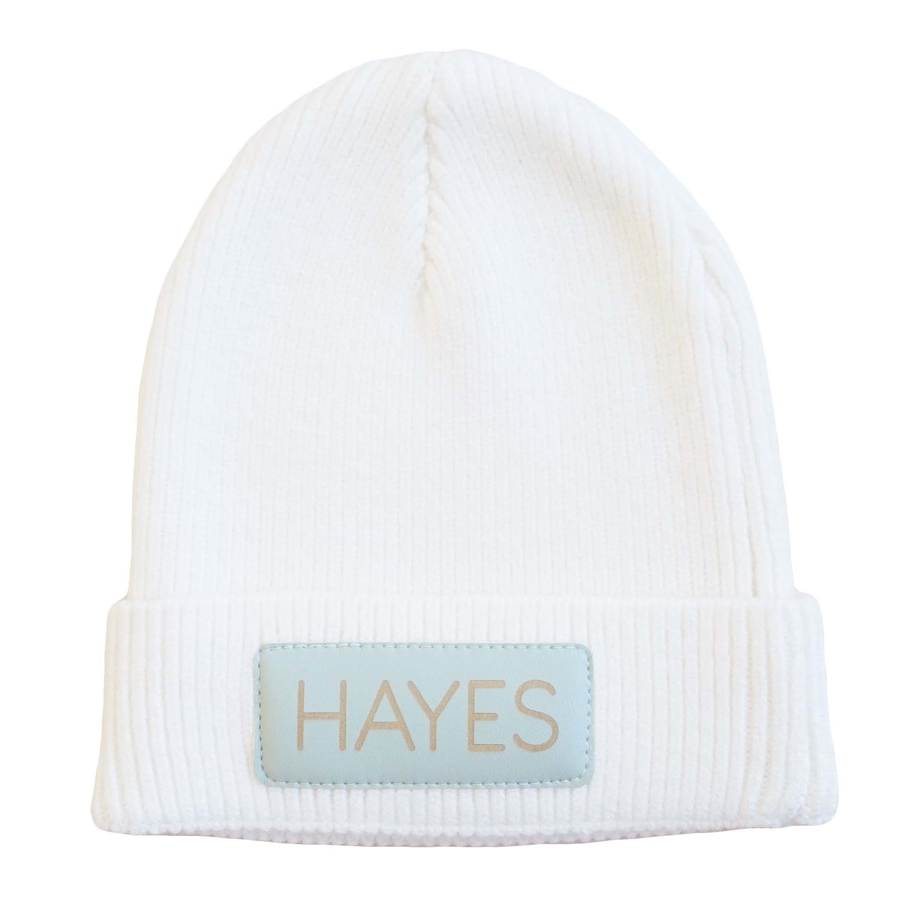  Personalized Leather Patch Beanie | All Colors、mySite、layawaytickets