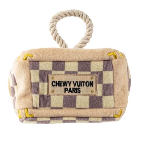 Checker Chewy Vuiton Parody Trunk - Activity House Dog Toy、mySite、g9winljtr