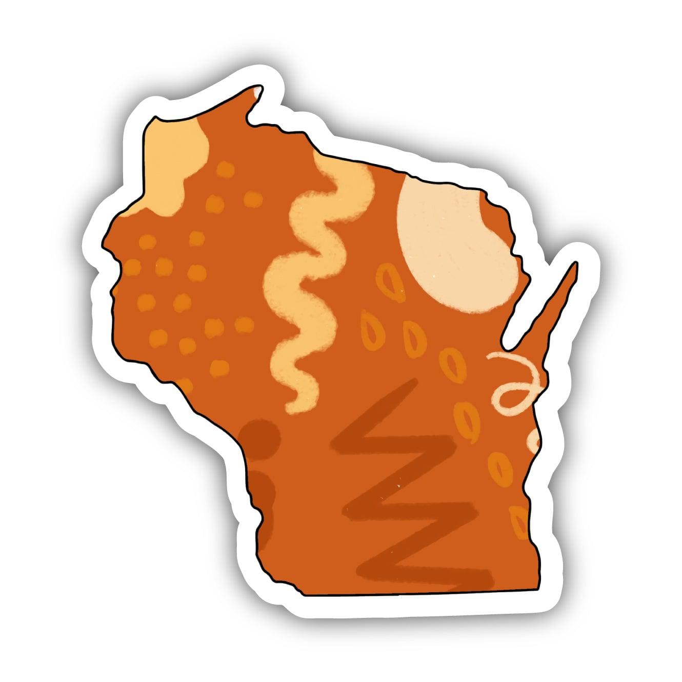  Wisconsin Orange Abstract Sticker、mySite、elrpsem3k