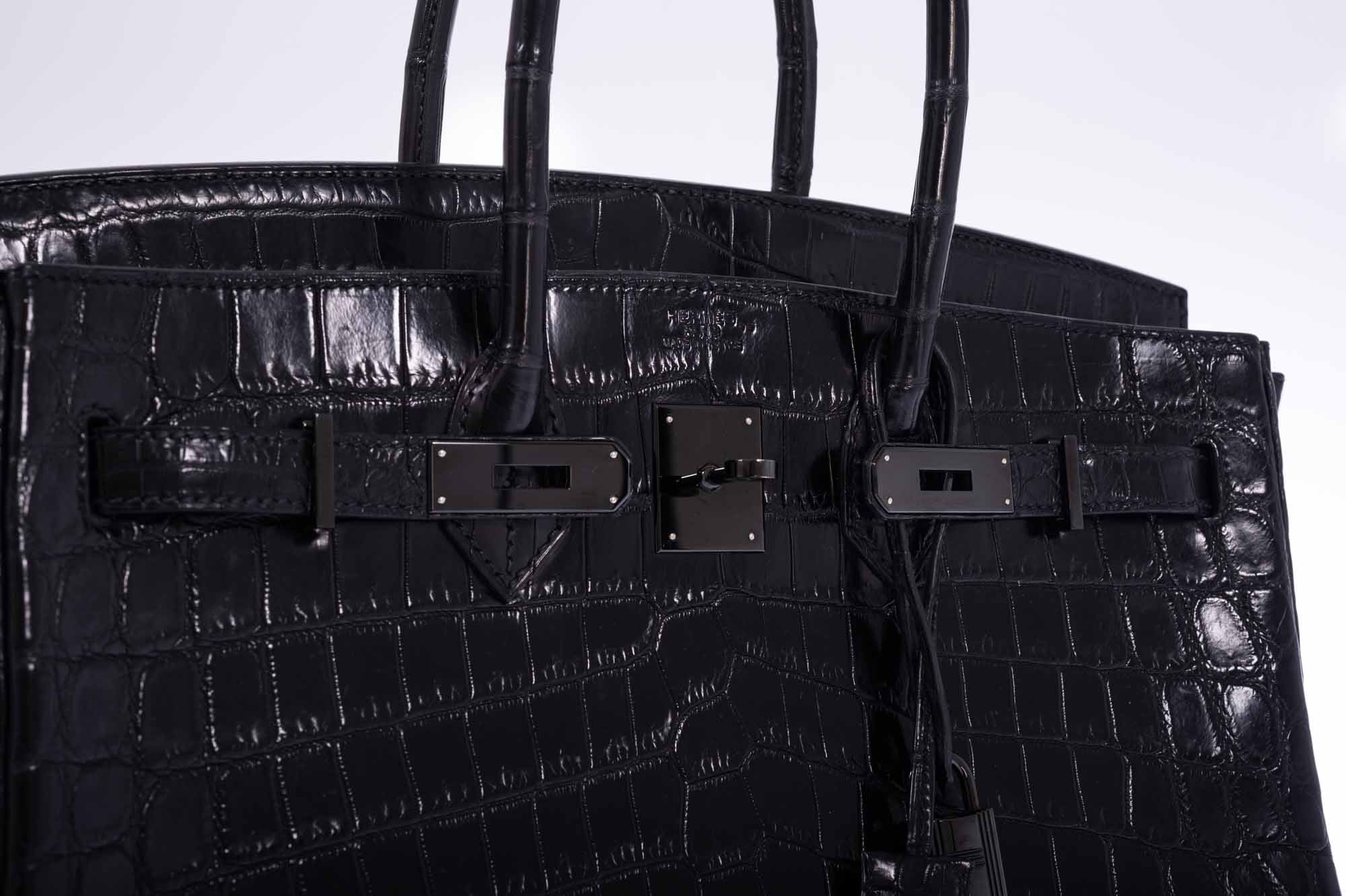 Hermès Birkin 35 SO BLACK Matte Niloticus Crocodile PVD Black Hardware、mySite、garminoutage.com