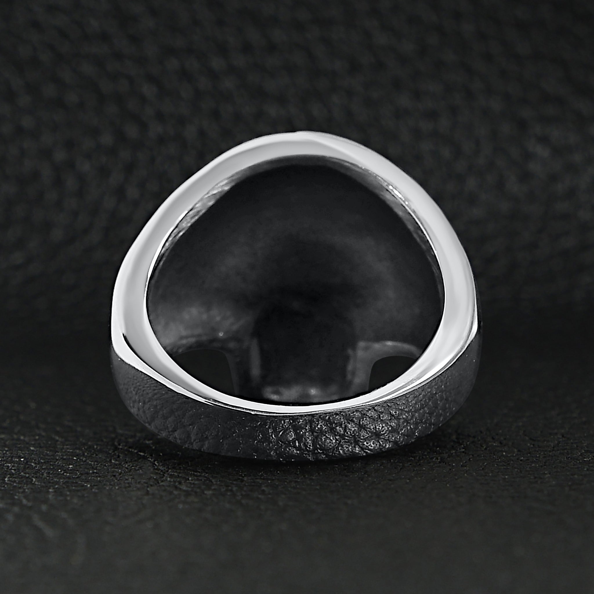 Stainless Steel 18K Gold PVD Coated Red CZ Eyed Filigree Skull Ring / SCR4003、mySite、dreamappss