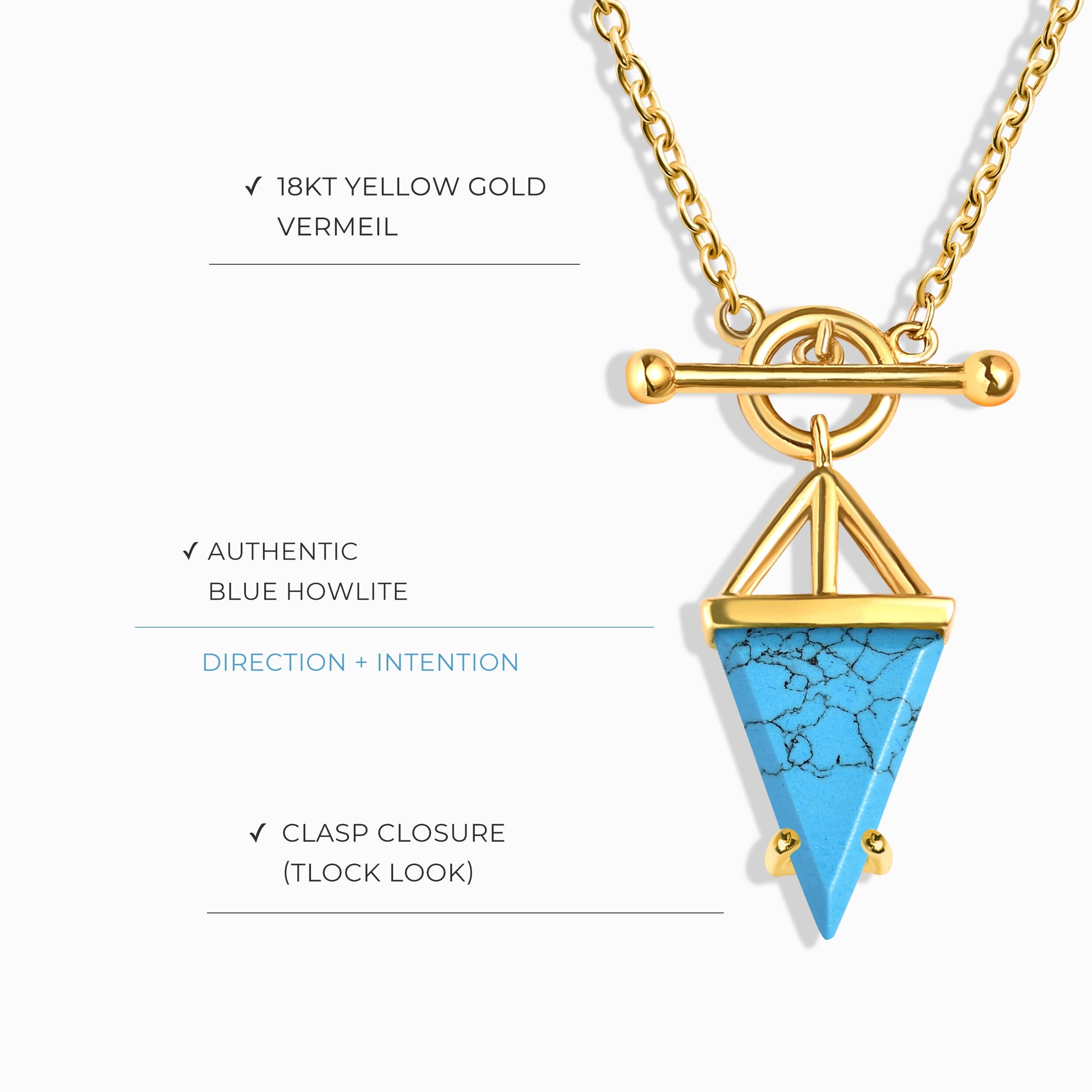 Blue Howlite Necklace - Heroine T-Lock Look、mySite、hinf8tx79