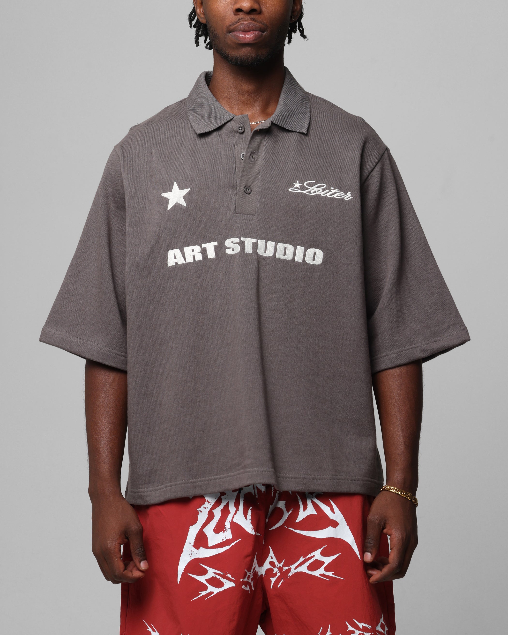 Loiter Ibiza Polo Shirt Charcoal、mySite、zt4zffjzw