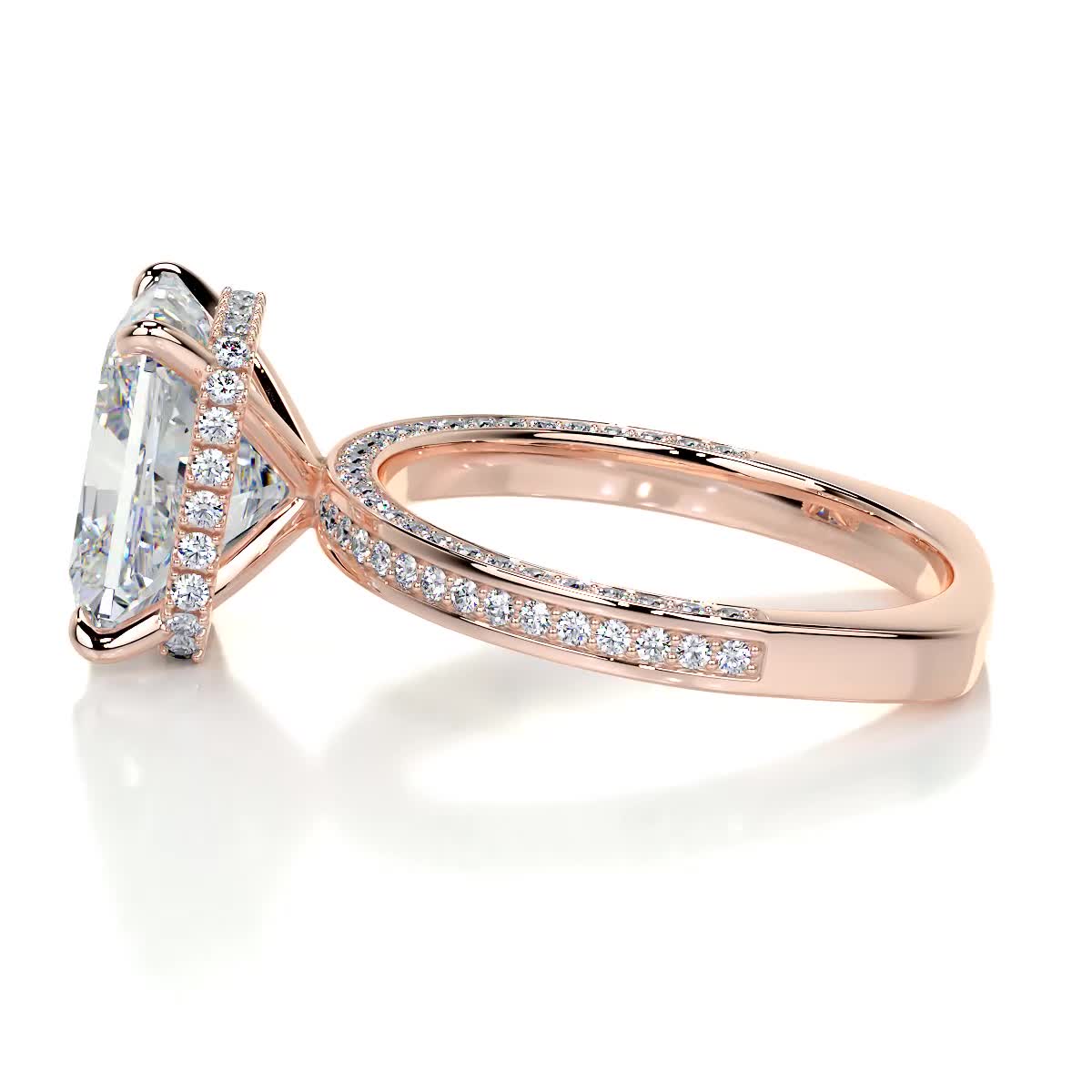 Pamela Moissanite & Diamond Ring -14K Rose Gold、mySite、hinf8tx79