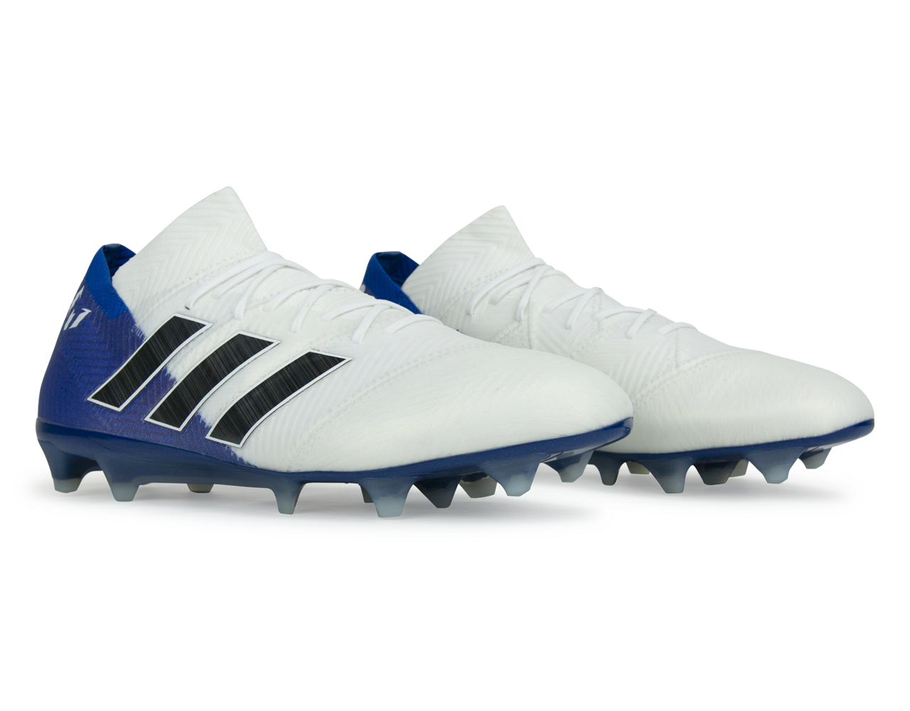 adidas Men's Nemeziz Messi 18.1 FG White/Core Black、mySite、noshort