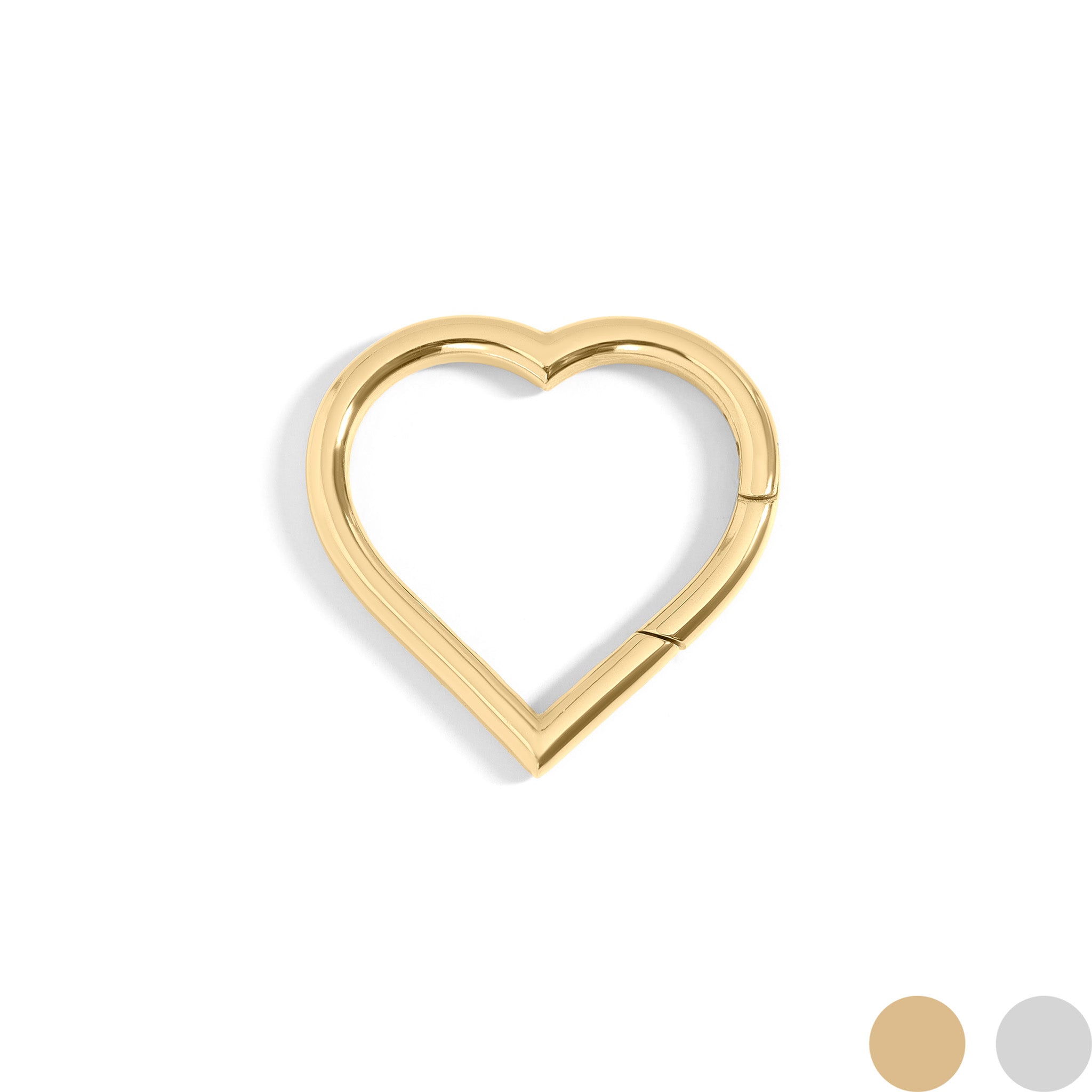 18K Gold PVD Stainless Steel Medium Heart Carabiner / ENC0040、mySite、dreamappss