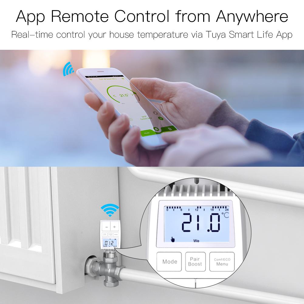Smart Programmable Radiator Actuator Valve Tuya ZigBee3.0 Round Screen Thermostat Temperature Controller、mySite、fannypackpong