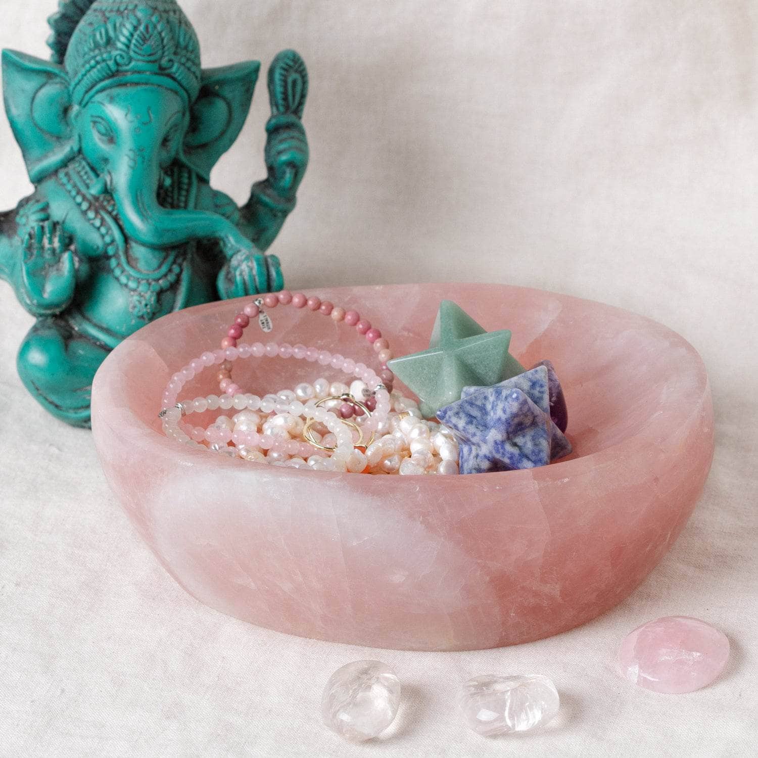 Rose Quartz Crystal Bowls- 1 of a Kind、mySite、hinf8tx79