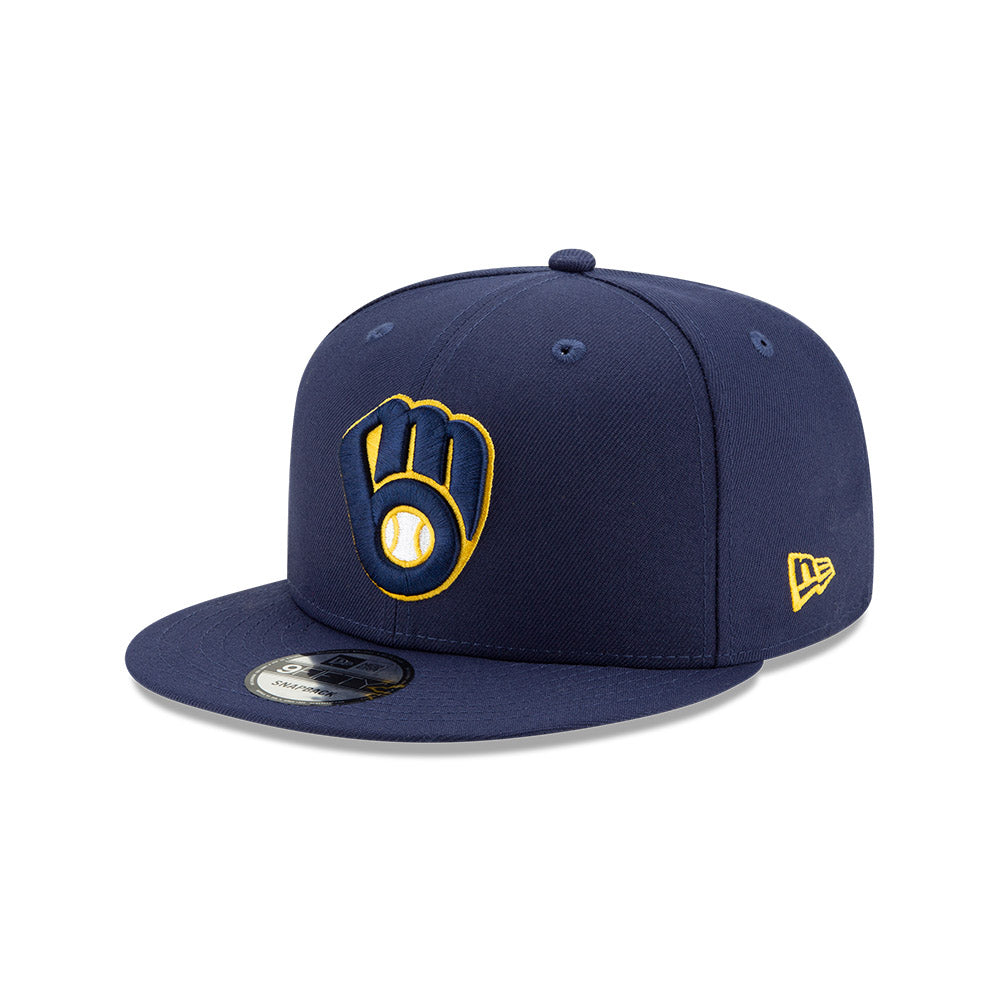 Milwaukee Brewers New Era Navy 9FIFTY Snapback Hat、mySite、vikingsvslions