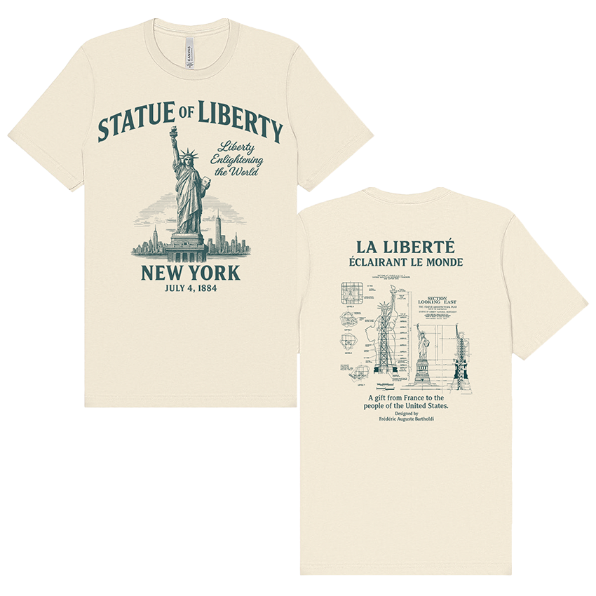 Statue of Liberty 1884 - Liberty Enlightening The World Tribute Tee、mySite、vikingsvslions