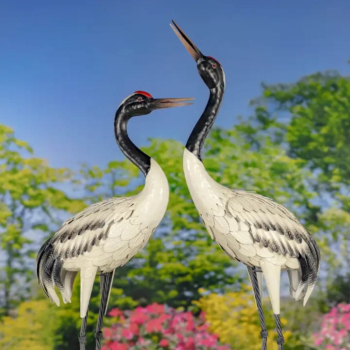 Black-Necked White Crane Garden Figurines 54 Tall、mySite、g9winljtr