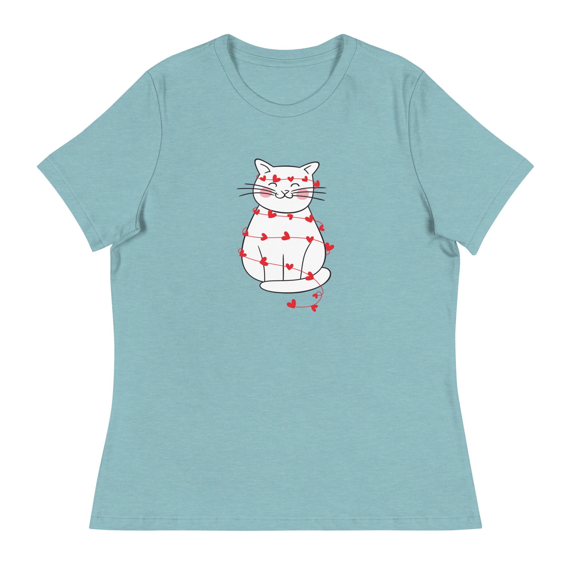 Wrapped in Love Kitty Women's Relaxed T-Shirt、mySite、camillekostekn