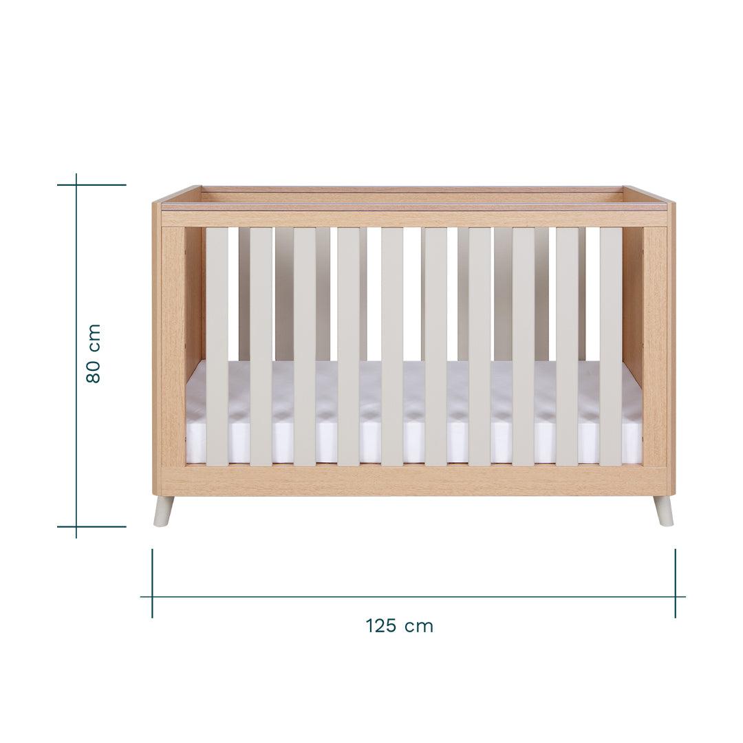  Tutti Bambini Fika Mini Cot Bed - Light Oak/White Sand、mySite、merchandisen
