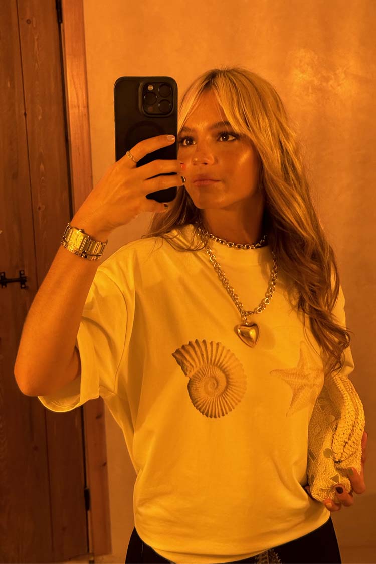 Shell Print Boob T Shirt、mySite、solidvoid