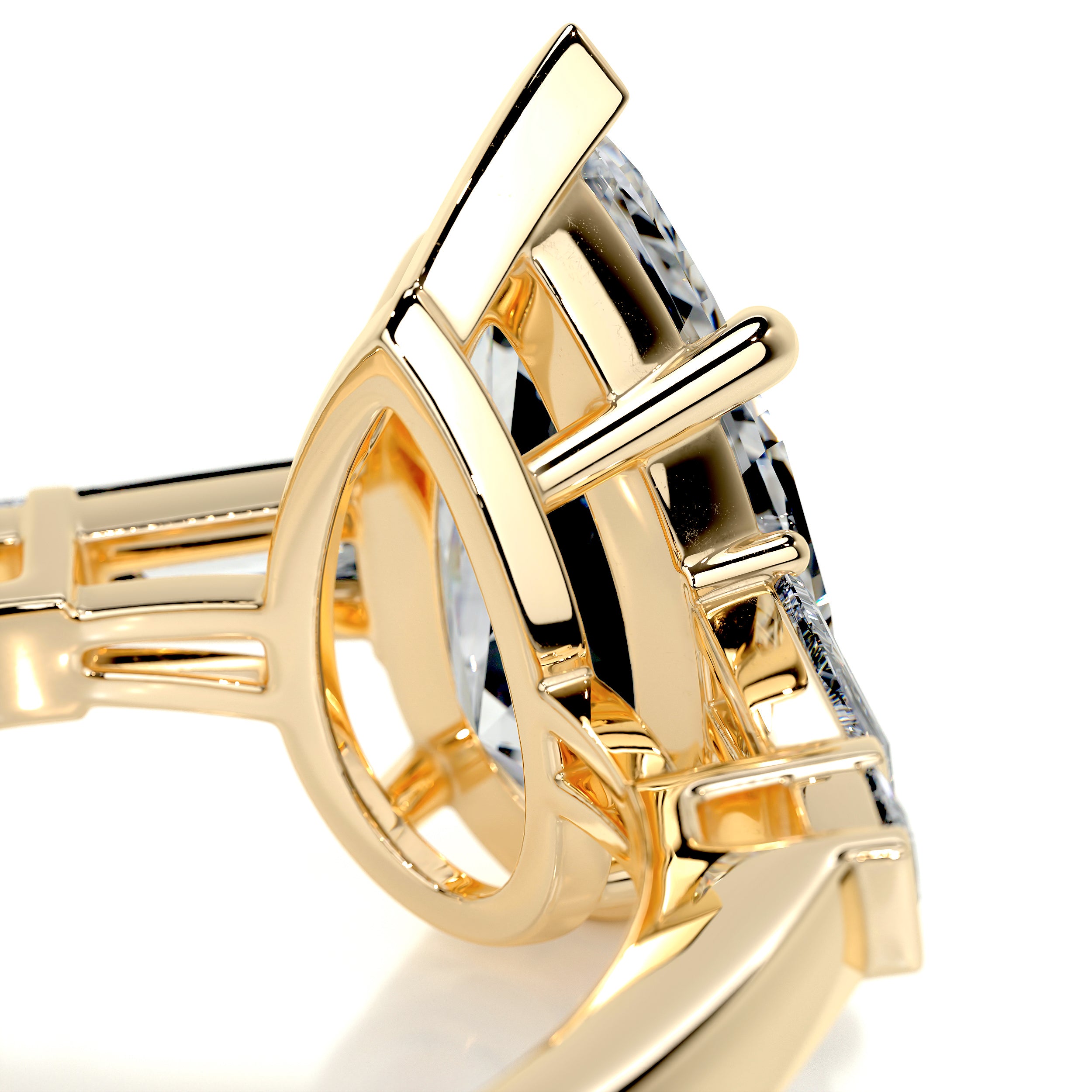 Keyshawna Diamond Engagement Ring -18K Yellow Gold、mySite、hinf8tx79