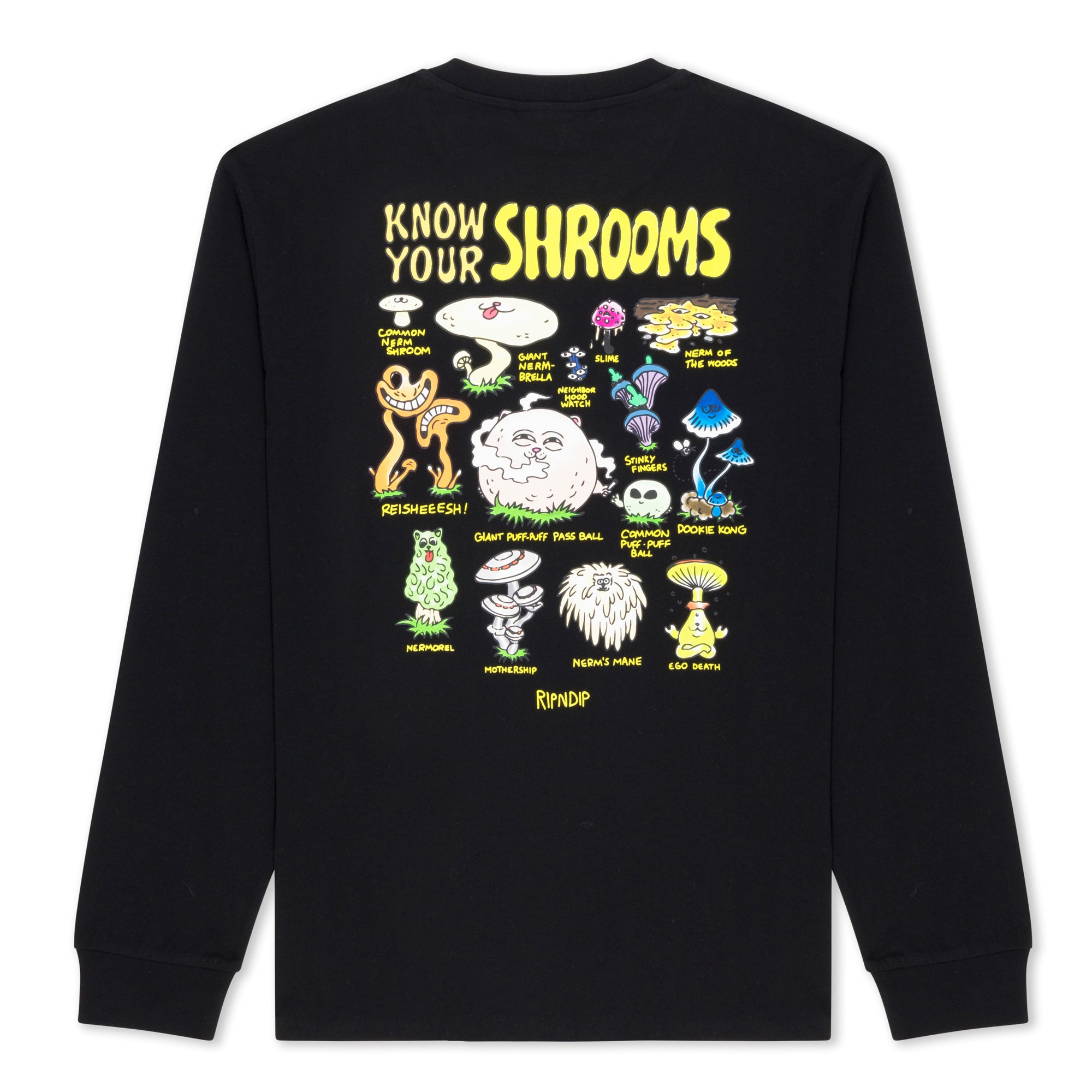  Know Ur Shrooms Long Sleeve (Black)、mySite、merchandisen