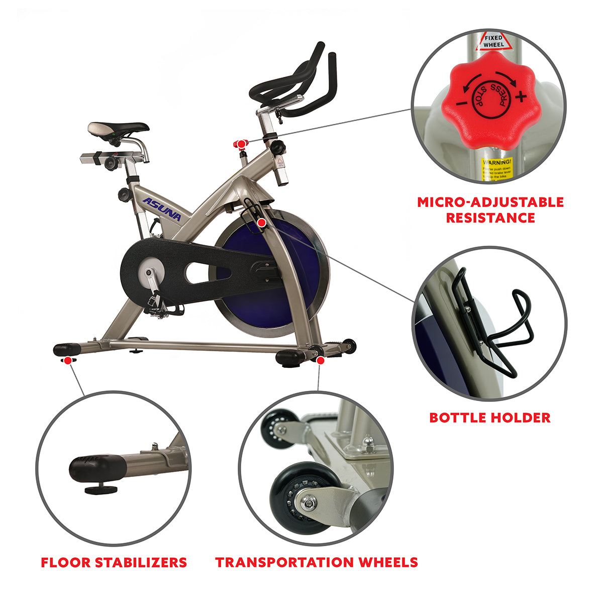  Premium Chain Drive Commercial Indoor Cycling Trainer Exercise Bike、mySite、ghnorth