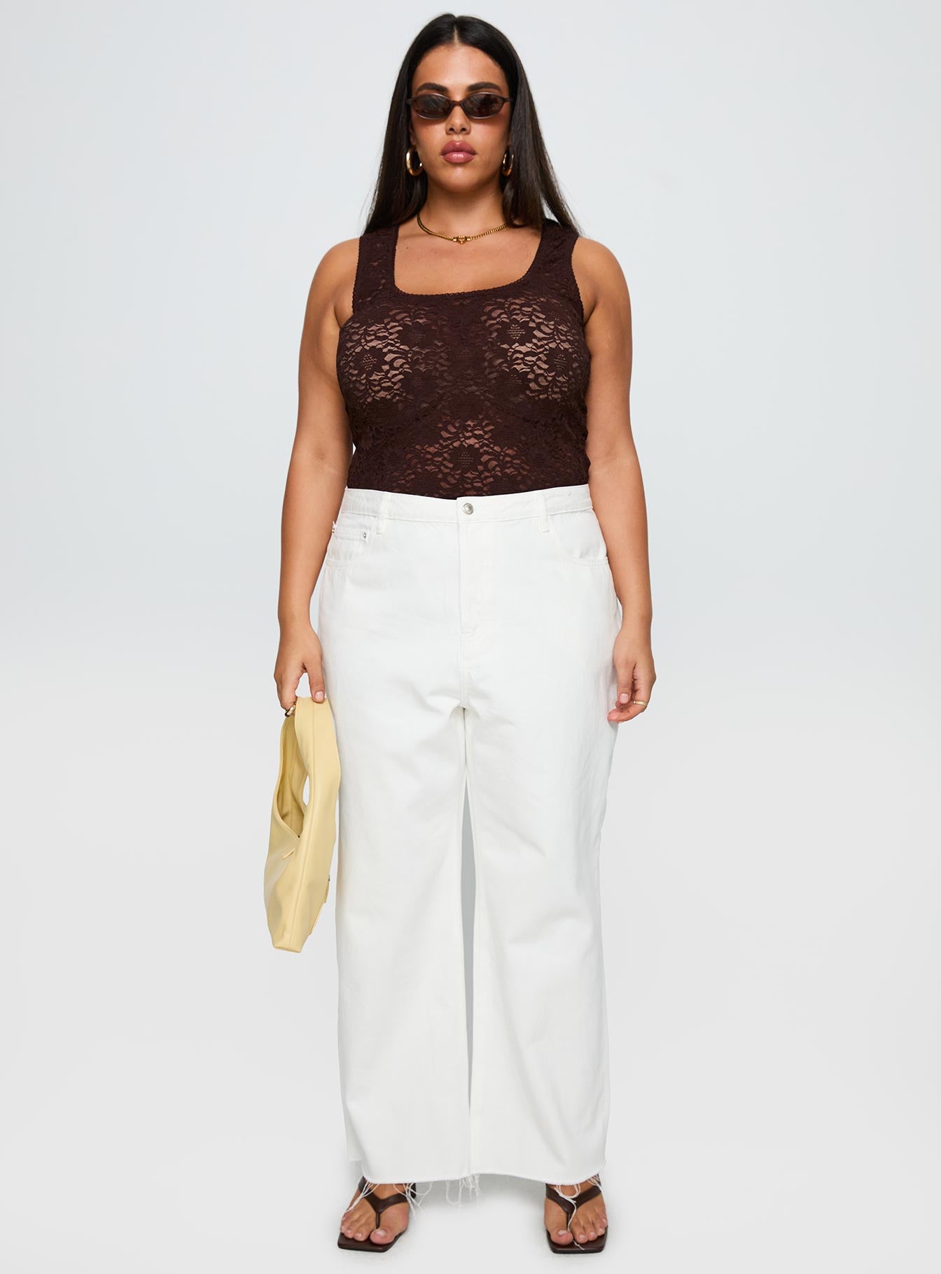 Bennington Lace Top Brown Curve、mySite、solidvoid