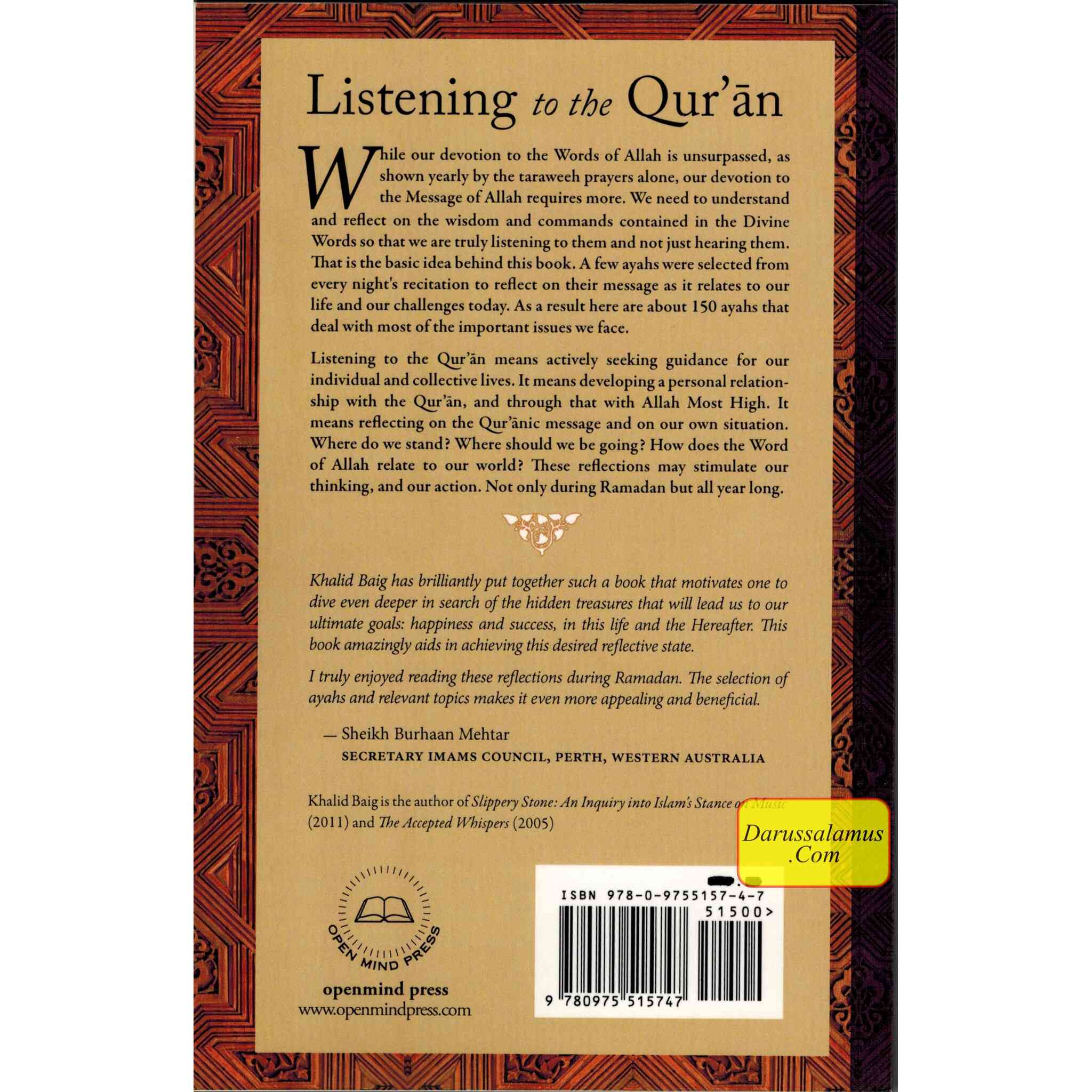 Listening to the Quran Insights, Commands, and Guidance for Our Life By Khalid Baig、mySite、topwebapps