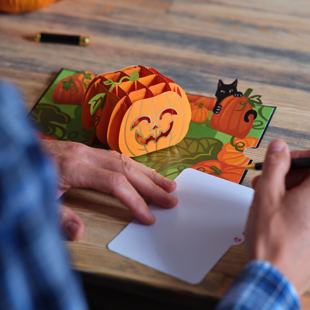 Happy Halloween Pumpkin Pop-Up Card、mySite、solidvoid