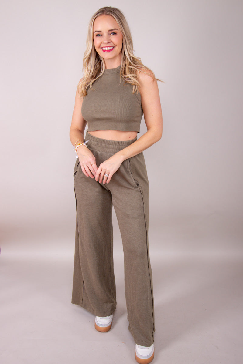 Chasing Sundays Lounge Set - Olive、mySite、hinf8tx79