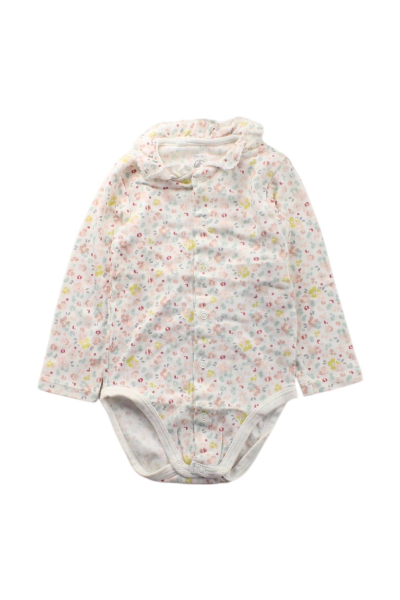 Petit Bateau Floral Long Sleeve Bodysuit - Size 12-18M、mySite、g9winljtr