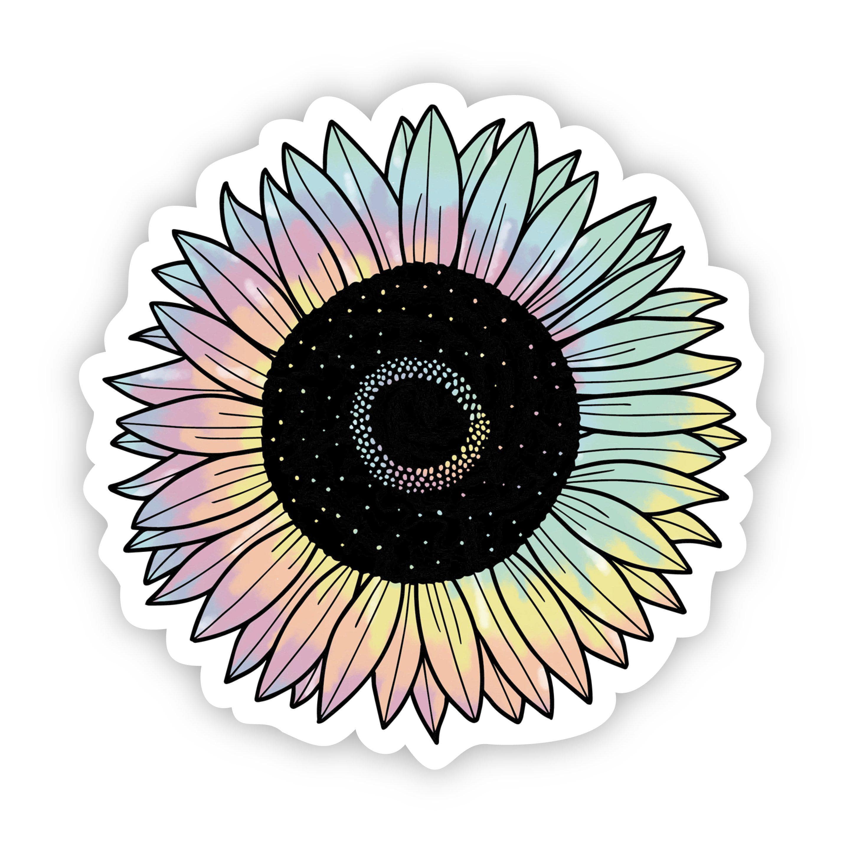  Sunflower Tie Dye Aesthetic Sticker、mySite、elrpsem3k