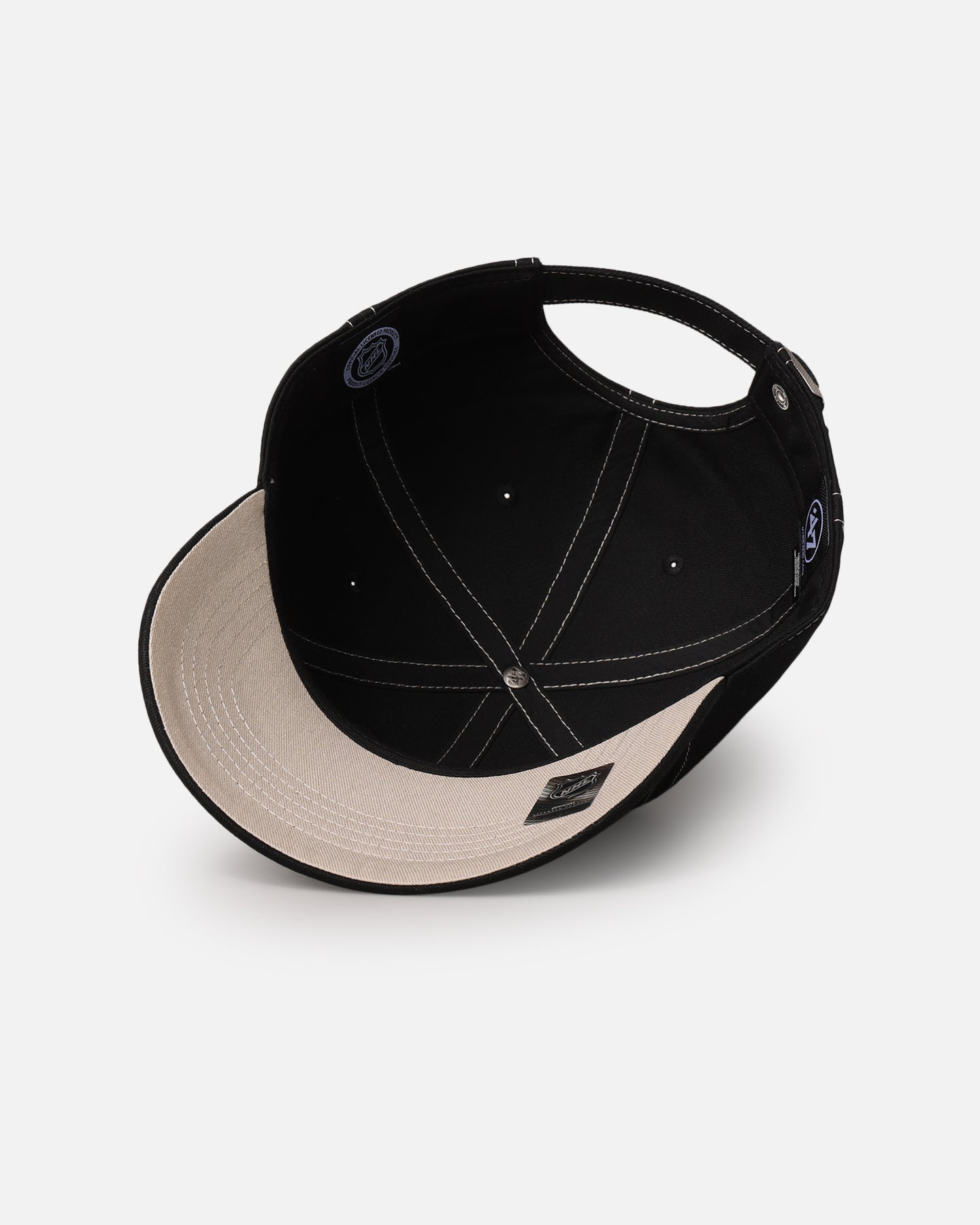 47 Brand Chicago Blackhawks 'Contrast Stitch' 47 Clean Up Strapback Black/Bone、mySite、zt4zffjzw