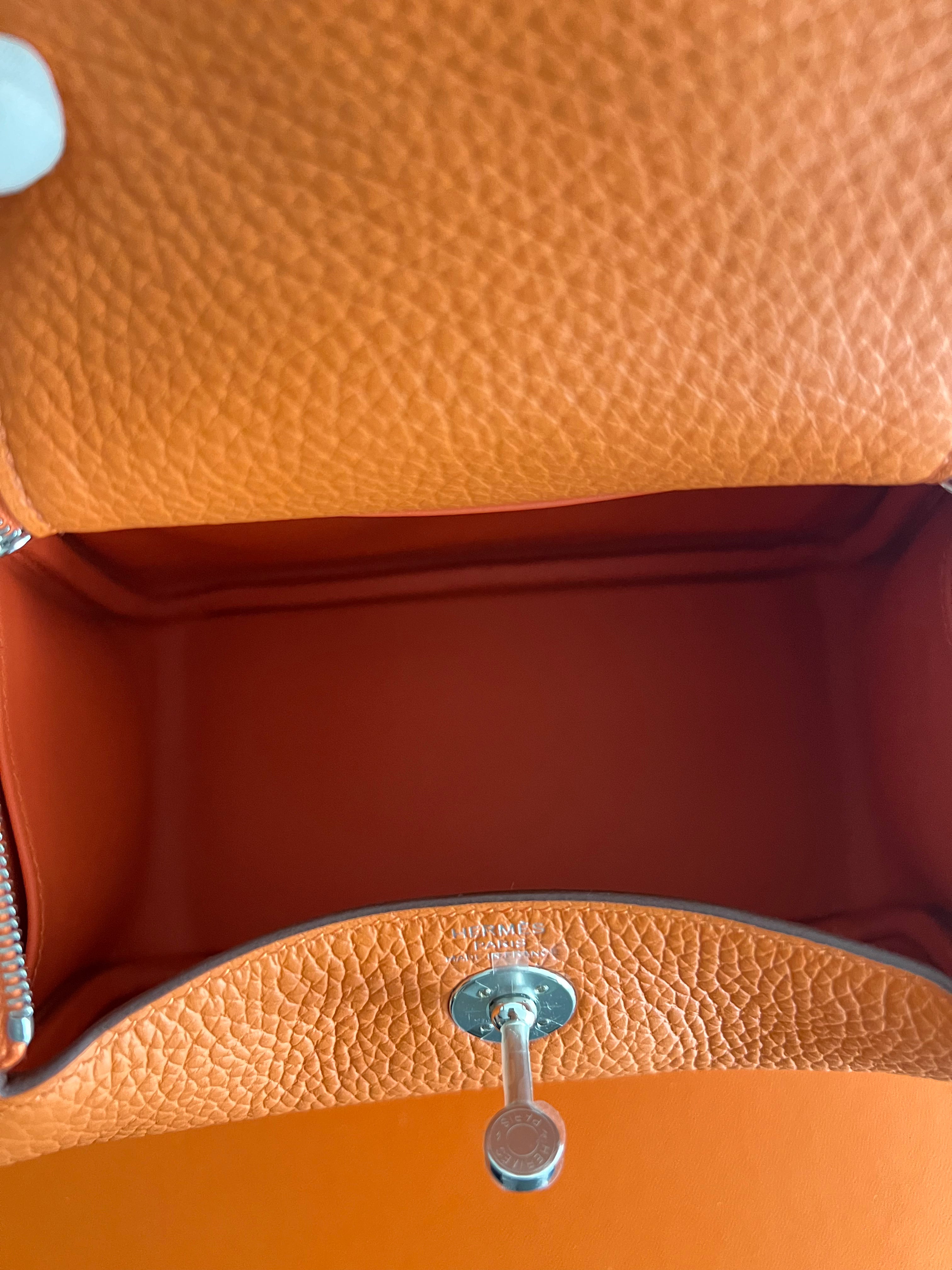 Hermès Mini Lindy Orange Clemence PHW、mySite、garminoutage.com