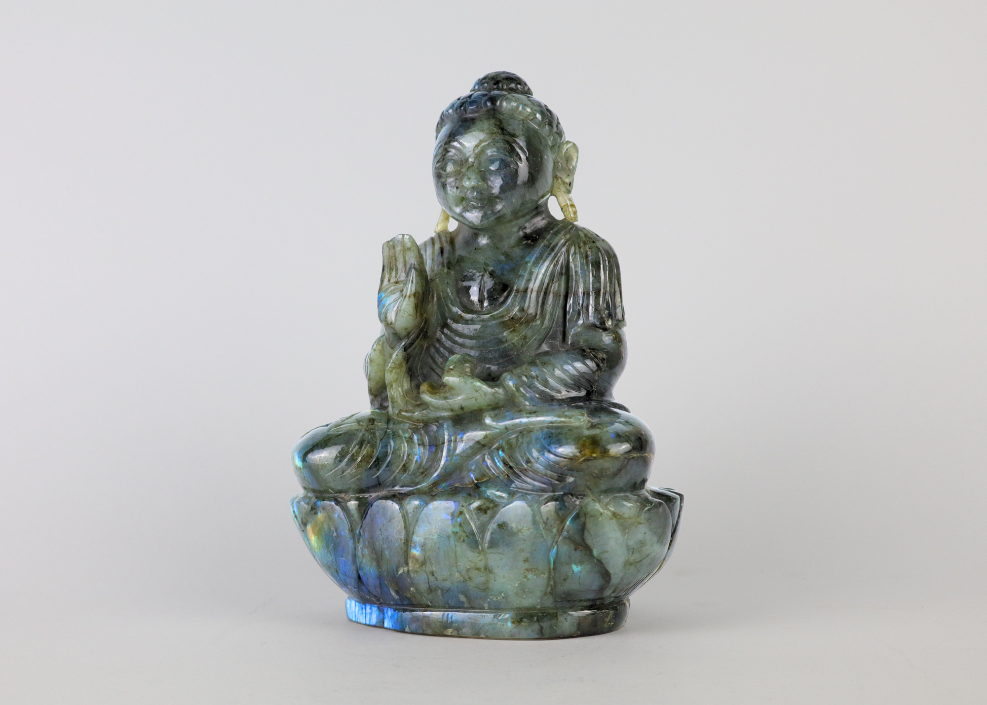 Sitting Buddha - Labradorite (18 cm)、mySite、topwebapps