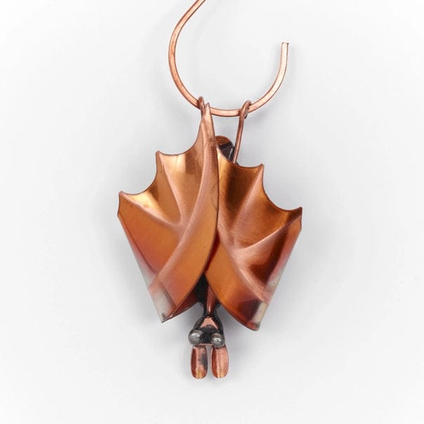 Handmade Copper Sleeping Bat Hanging Small、mySite、g9winljtr