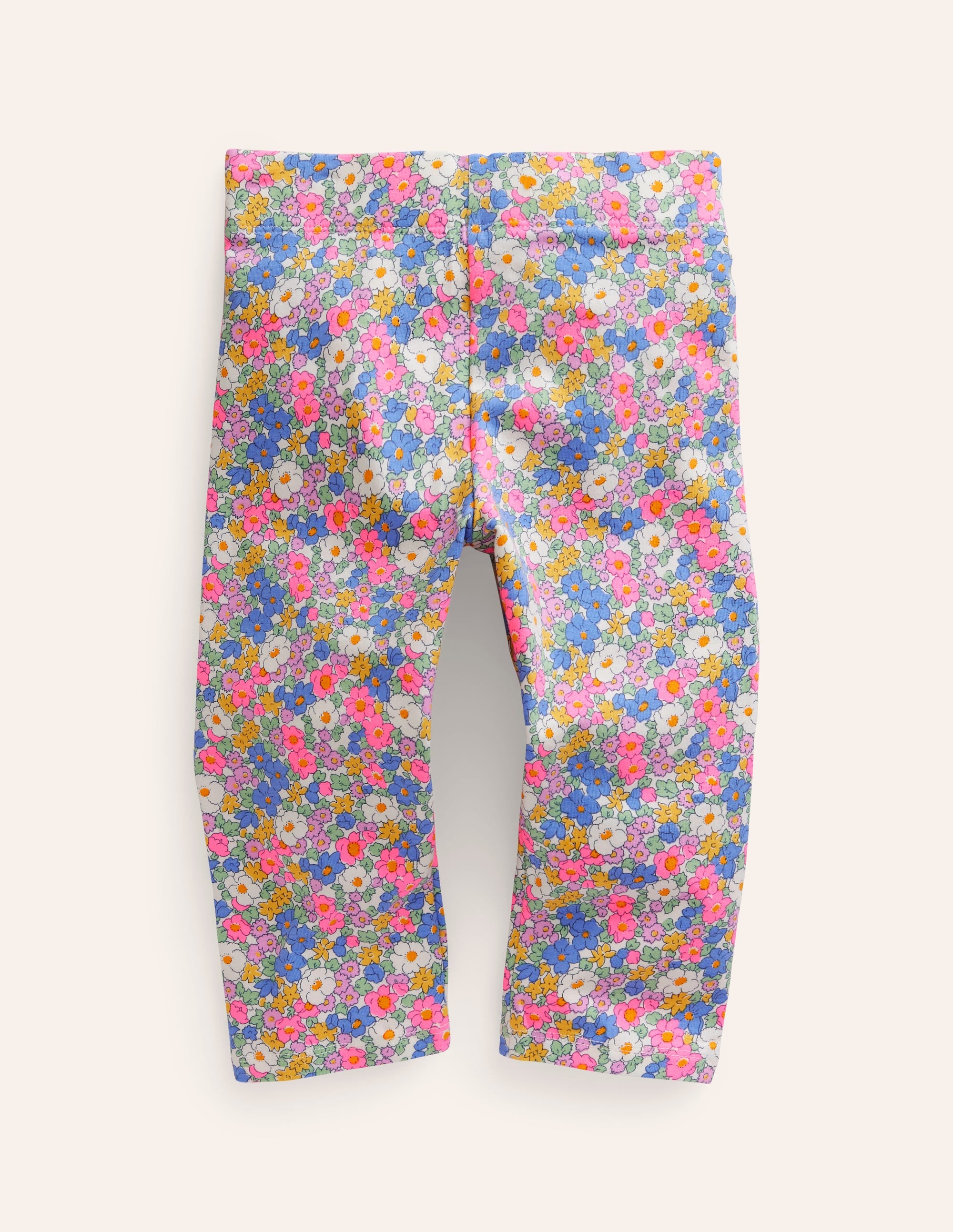  Fun Cropped Leggings-Festival Pink Nautical Floral、mySite、ashleygrahame