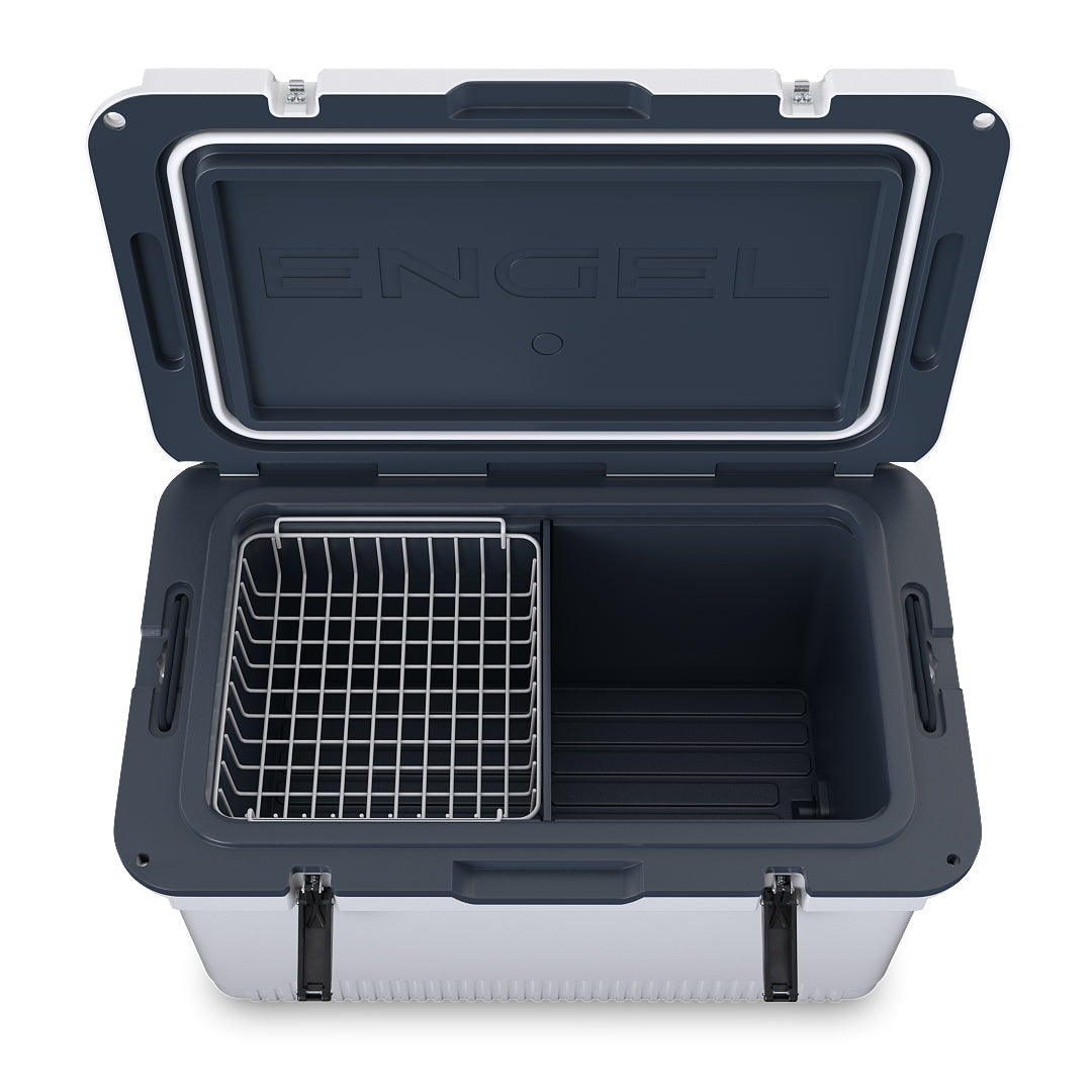 ENGEL 60QT UltraLite Injection-Molded Cooler With Wire Basket and Divider、mySite、noshort