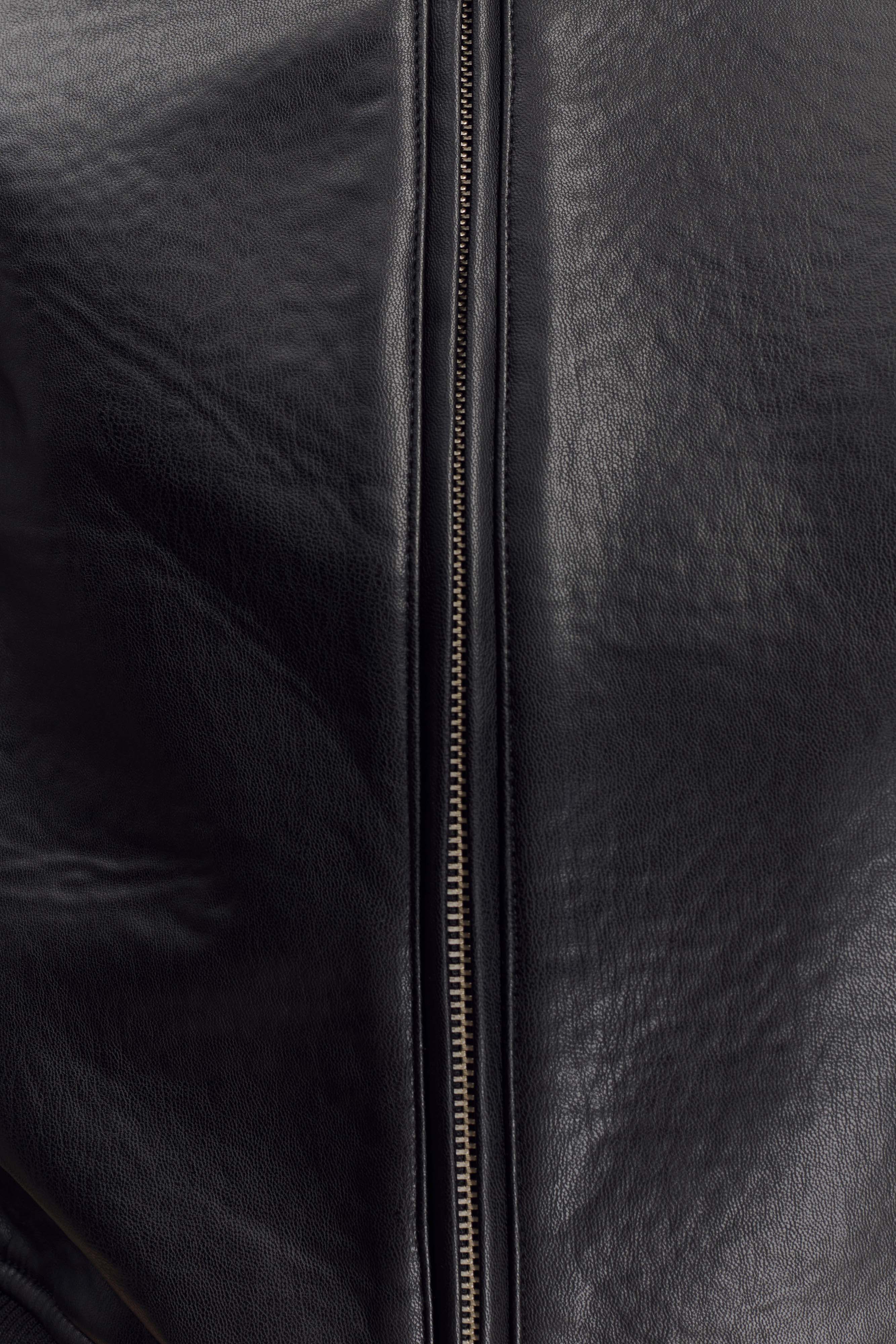 Codi Faux Leather Bomber Jacket - Black、mySite、solidvoid