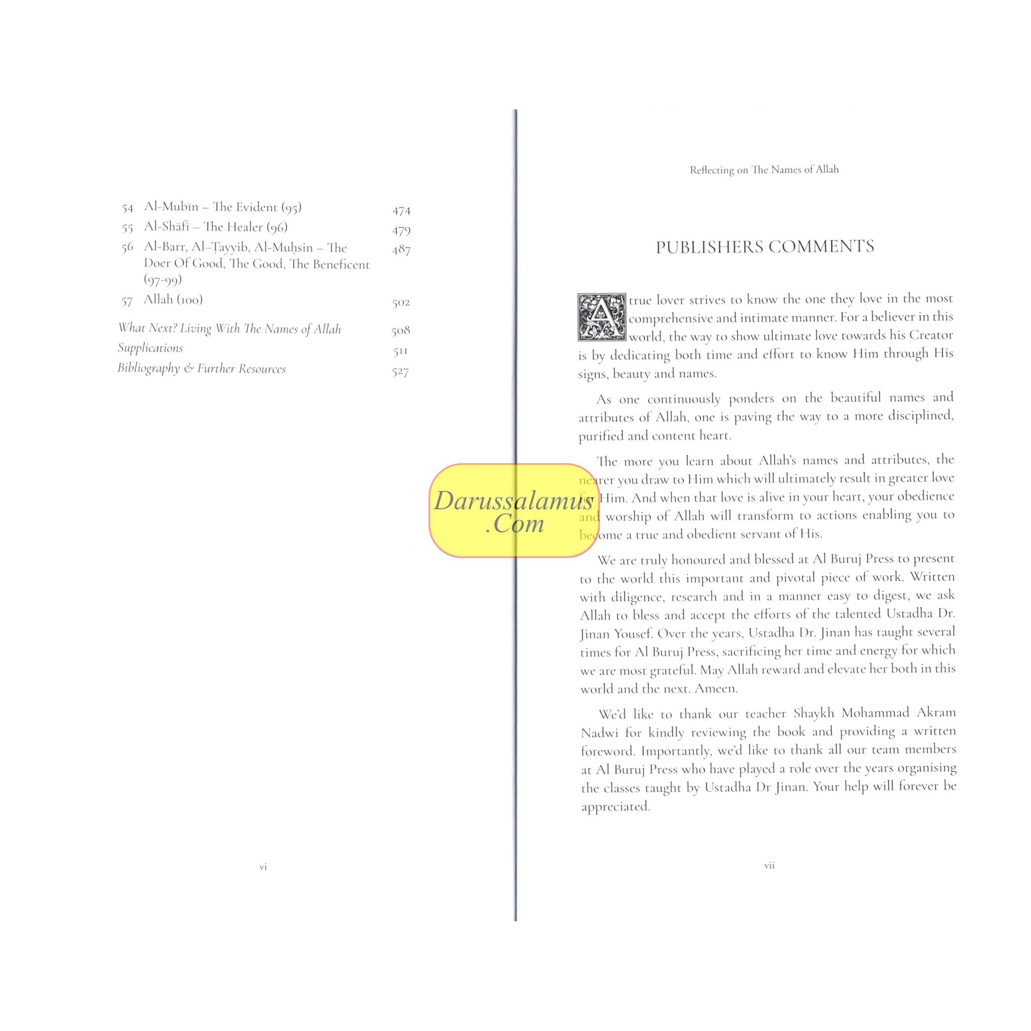 Reflecting on the Names of Allah By Jinan Yousef、mySite、topwebapps