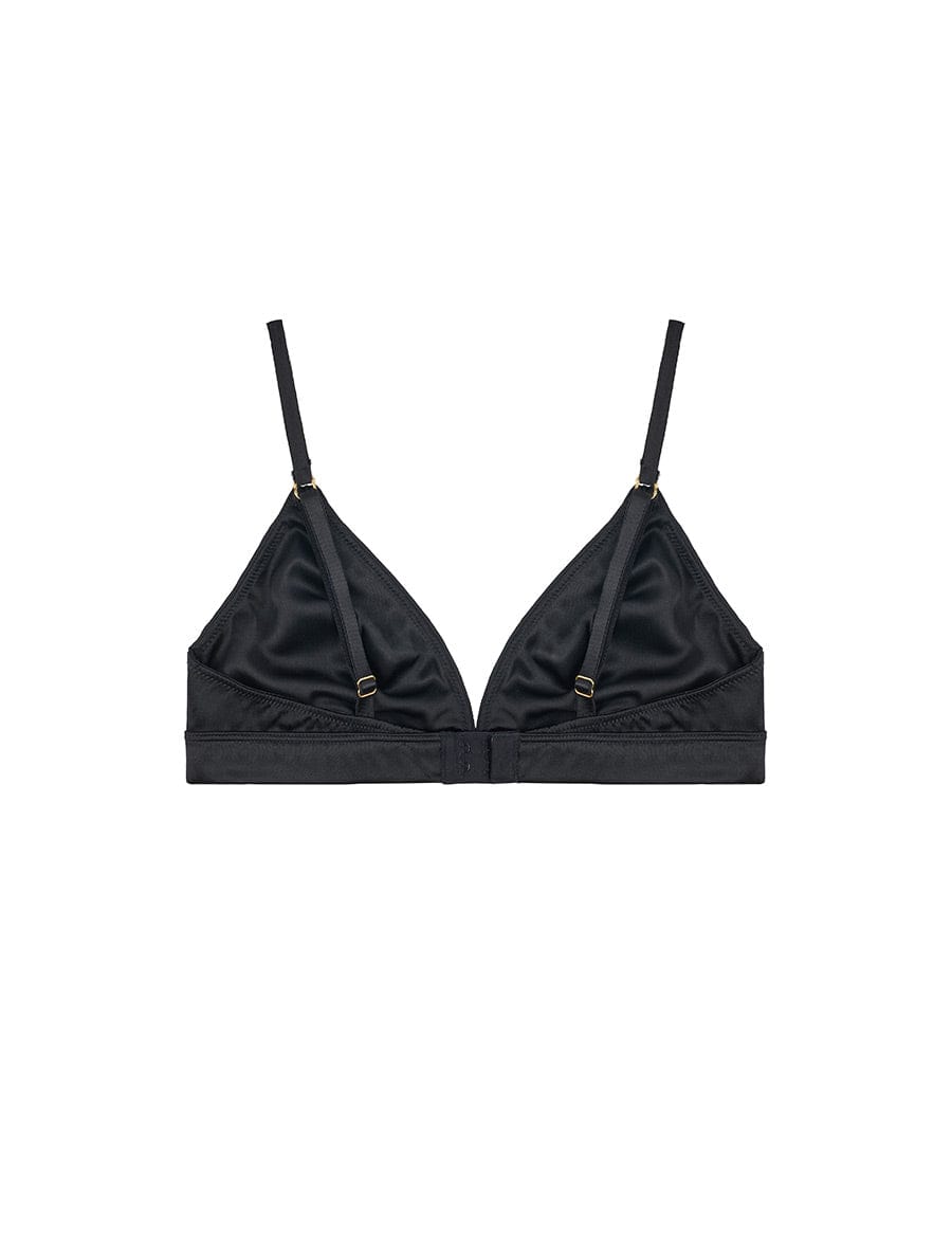  Fleur Du Jour Black Silk Triangle Bra、mySite、justintrudeaud