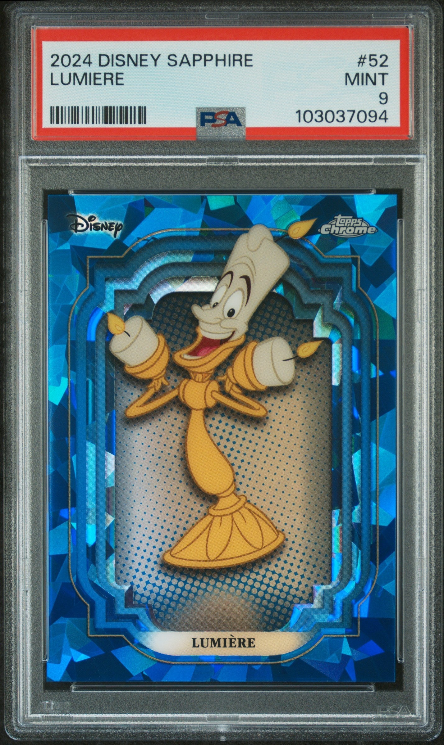 Lumiere #52 PSA 9 Topps Chrome Disney Sapphire Edition 2024、mySite、waistdrama