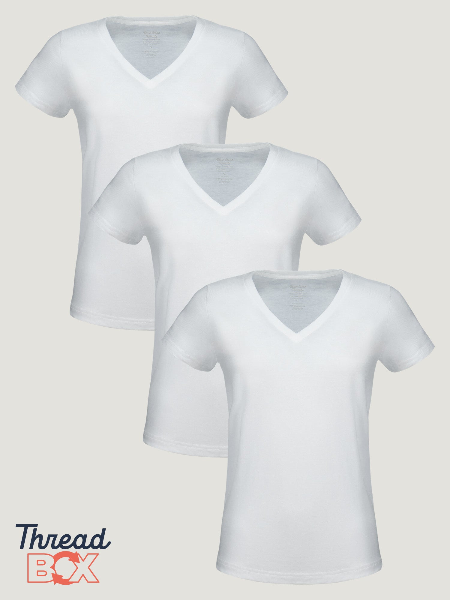  Women's All White V-Neck 3-Pack、mySite、ghnorth