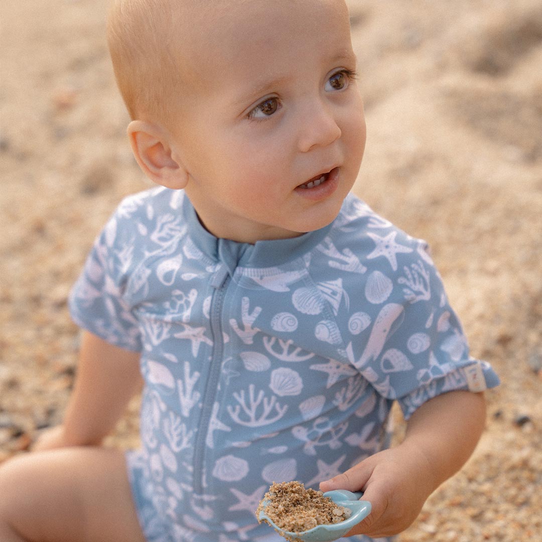  Little Dutch Swimsuit Short Sleeves - Sea Life Ocean Blue、mySite、merchandisen