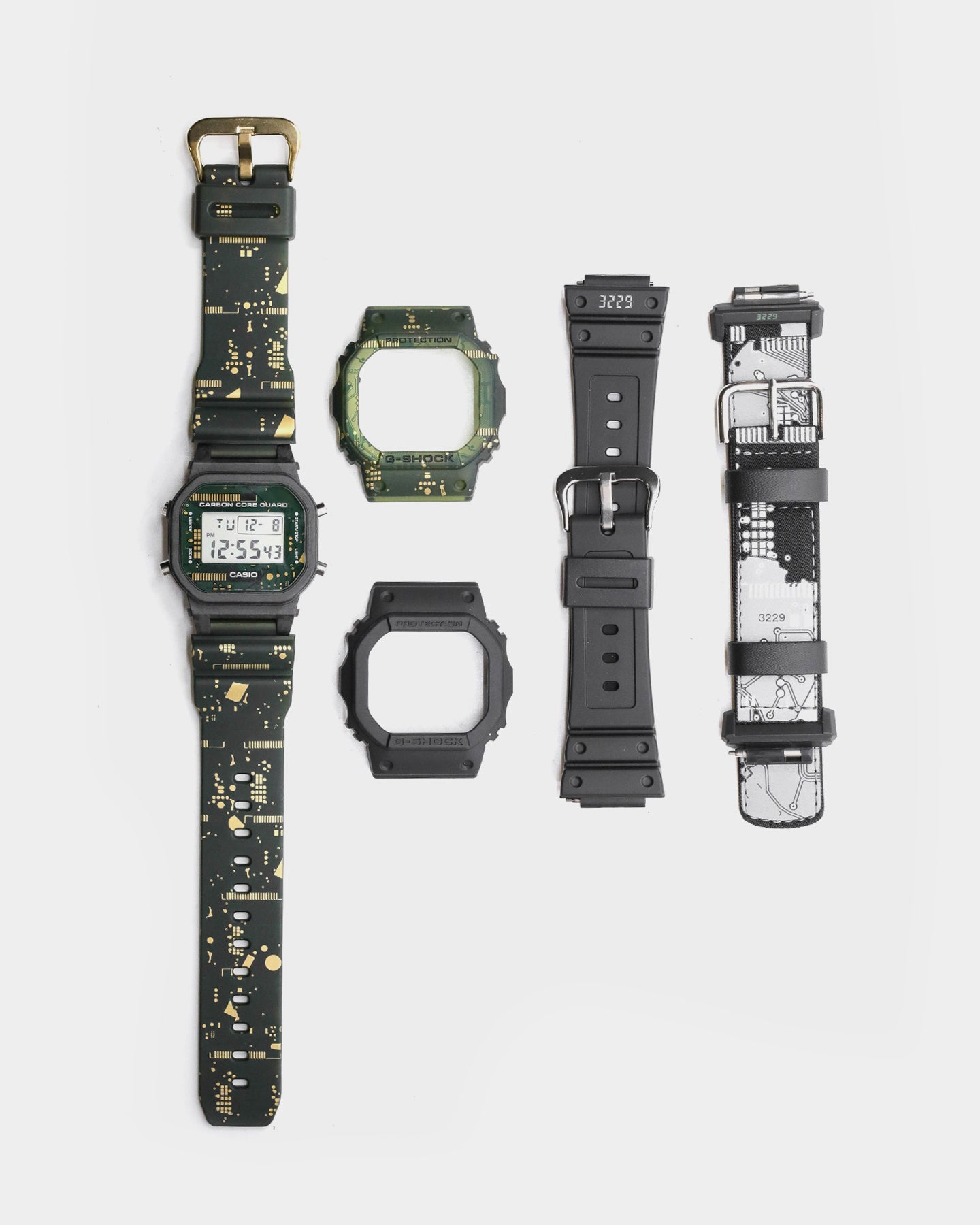 G-SHOCK Men's DWE-5600CC Circuit Board Camo Digital Watch Box Set Camo、mySite、zt4zffjzw