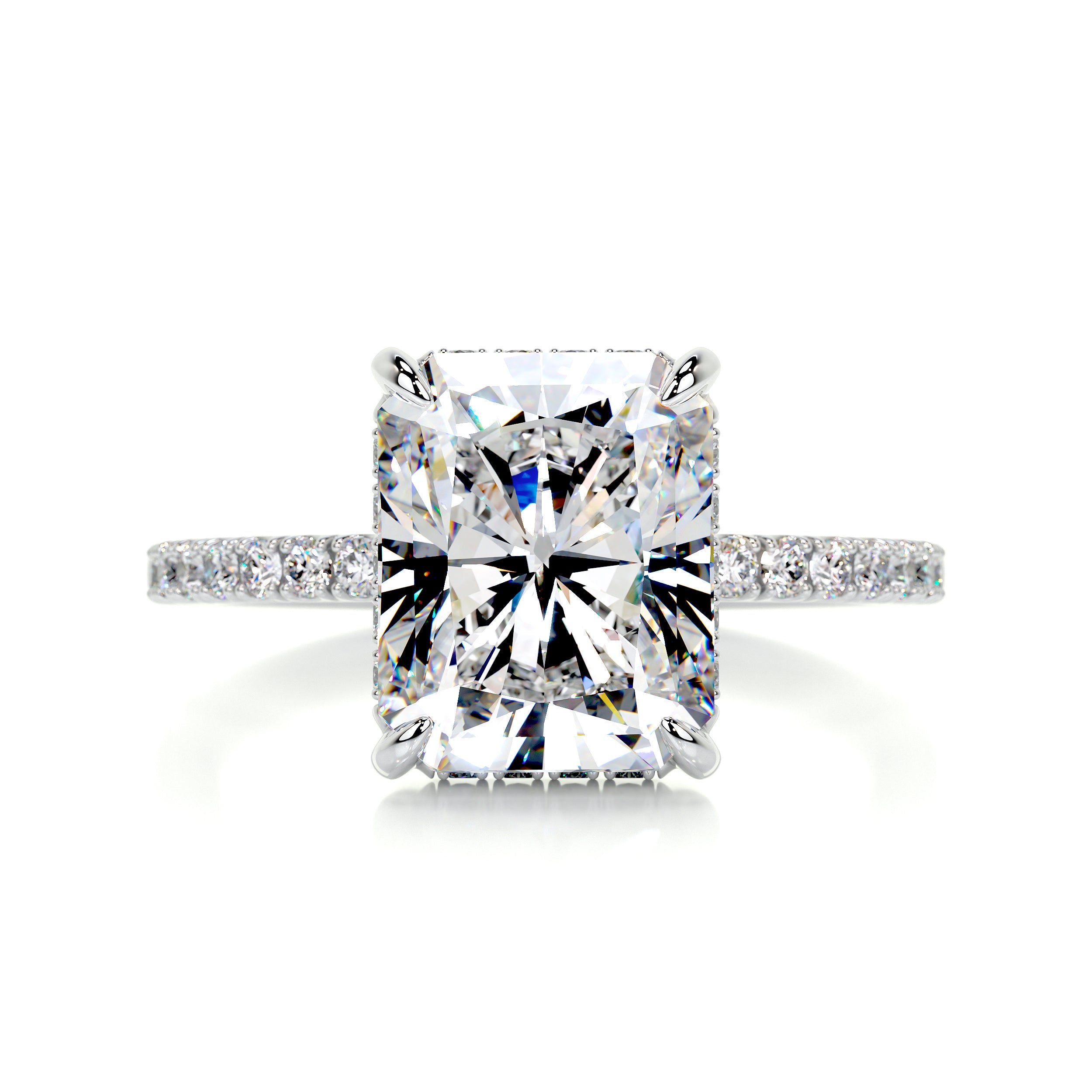 Luna Moissanite & Diamond Ring -18K White Gold、mySite、hinf8tx79