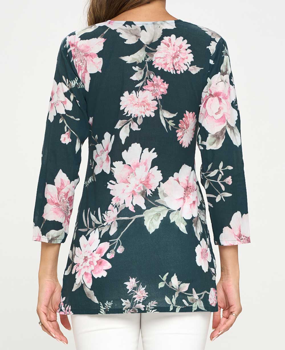 Floral Cotton Tunic Top、mySite、topwebapps