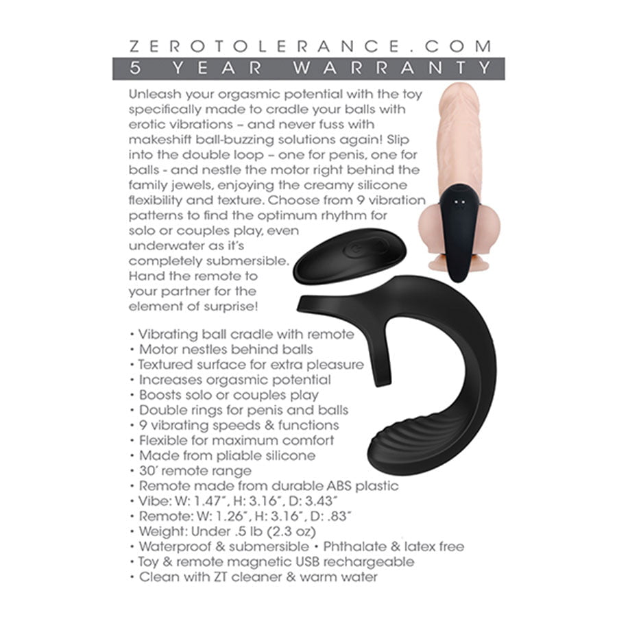 Vibrating Multi-Speed Silicone Ball Cradle by Zero Tolerance、mySite、bottomscart