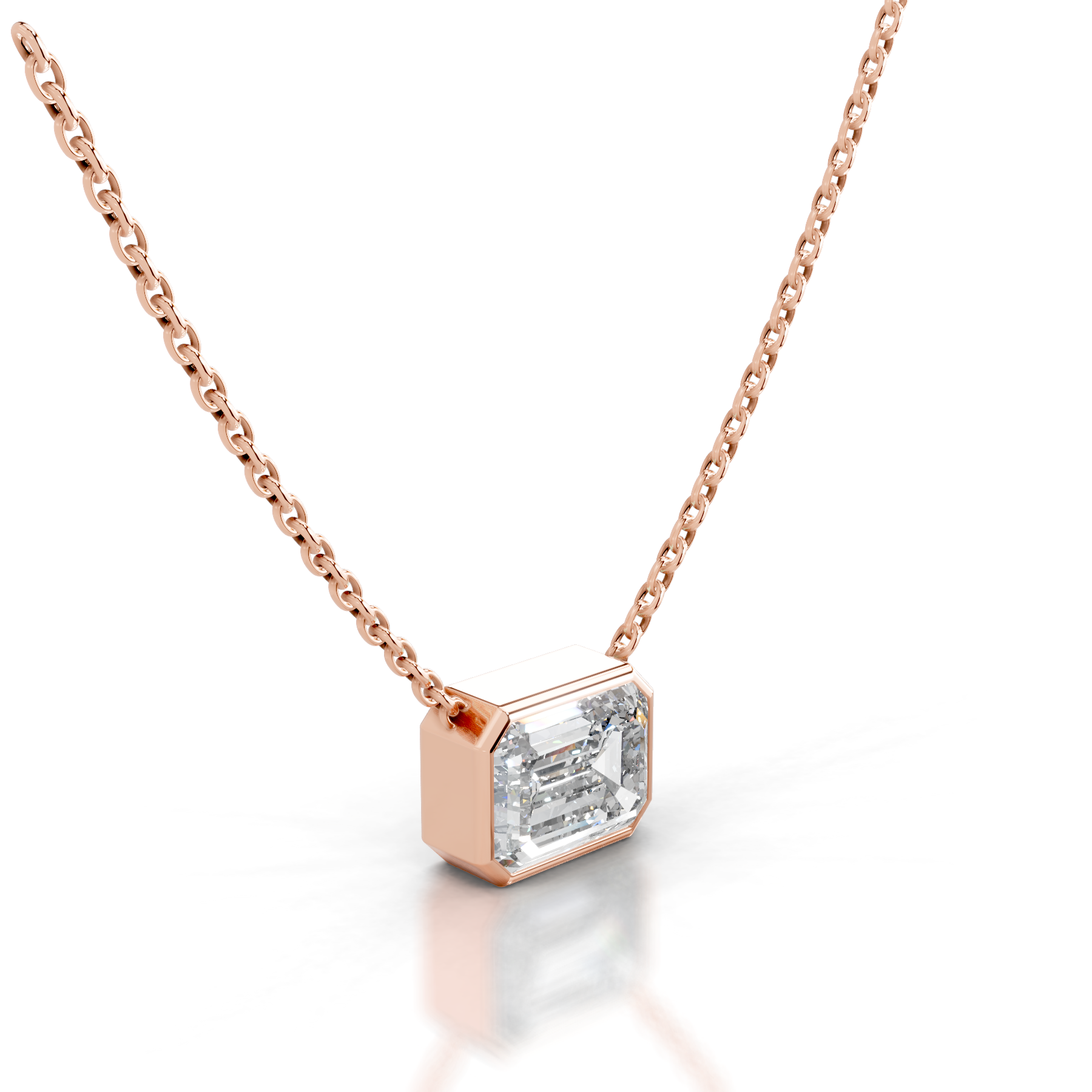 Petit Etta Lab Grown Diamond Pendant -14K Rose Gold、mySite、hinf8tx79
