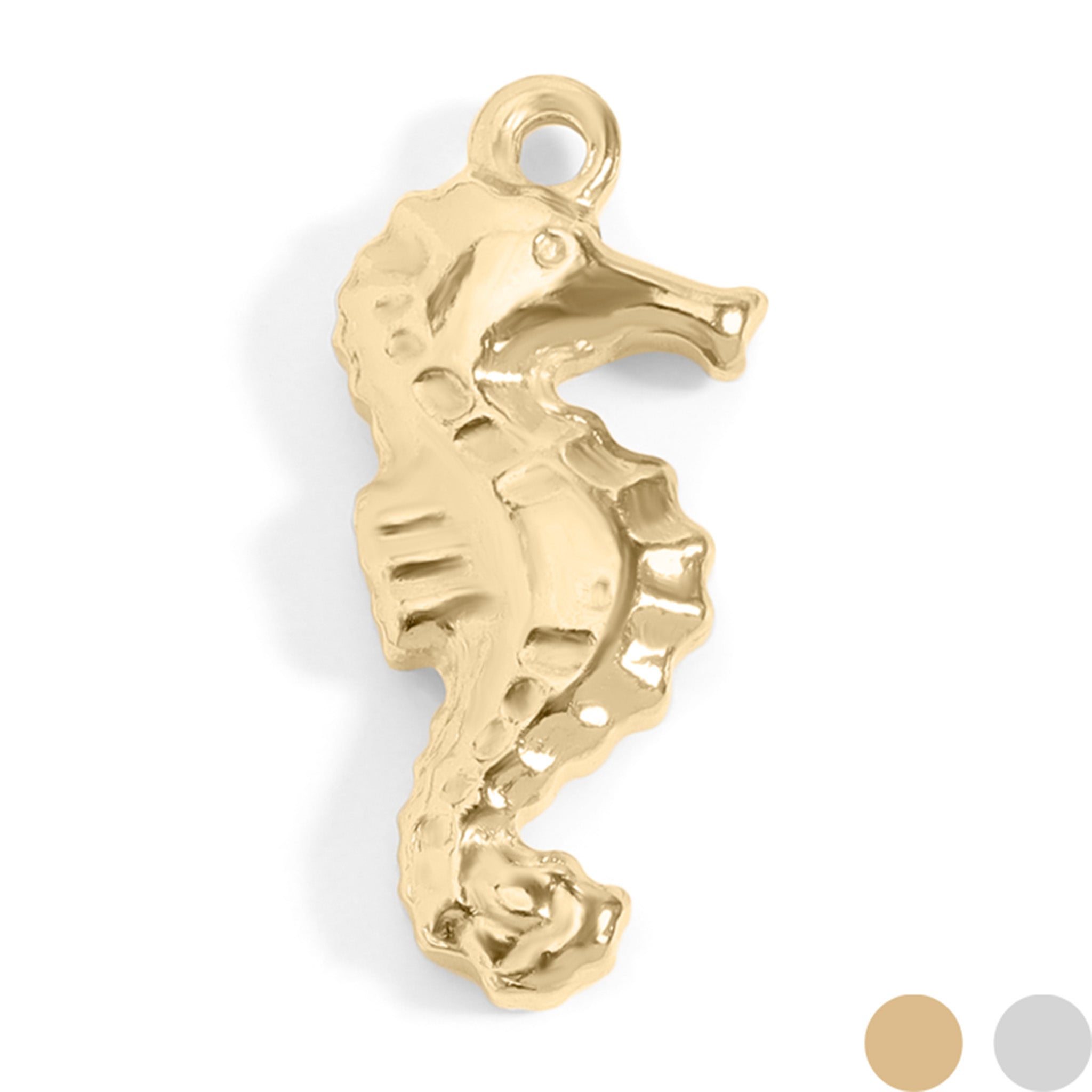 18K Gold PVD Stainless Steel Seahorse Charm / PDL0096、mySite、dreamappss