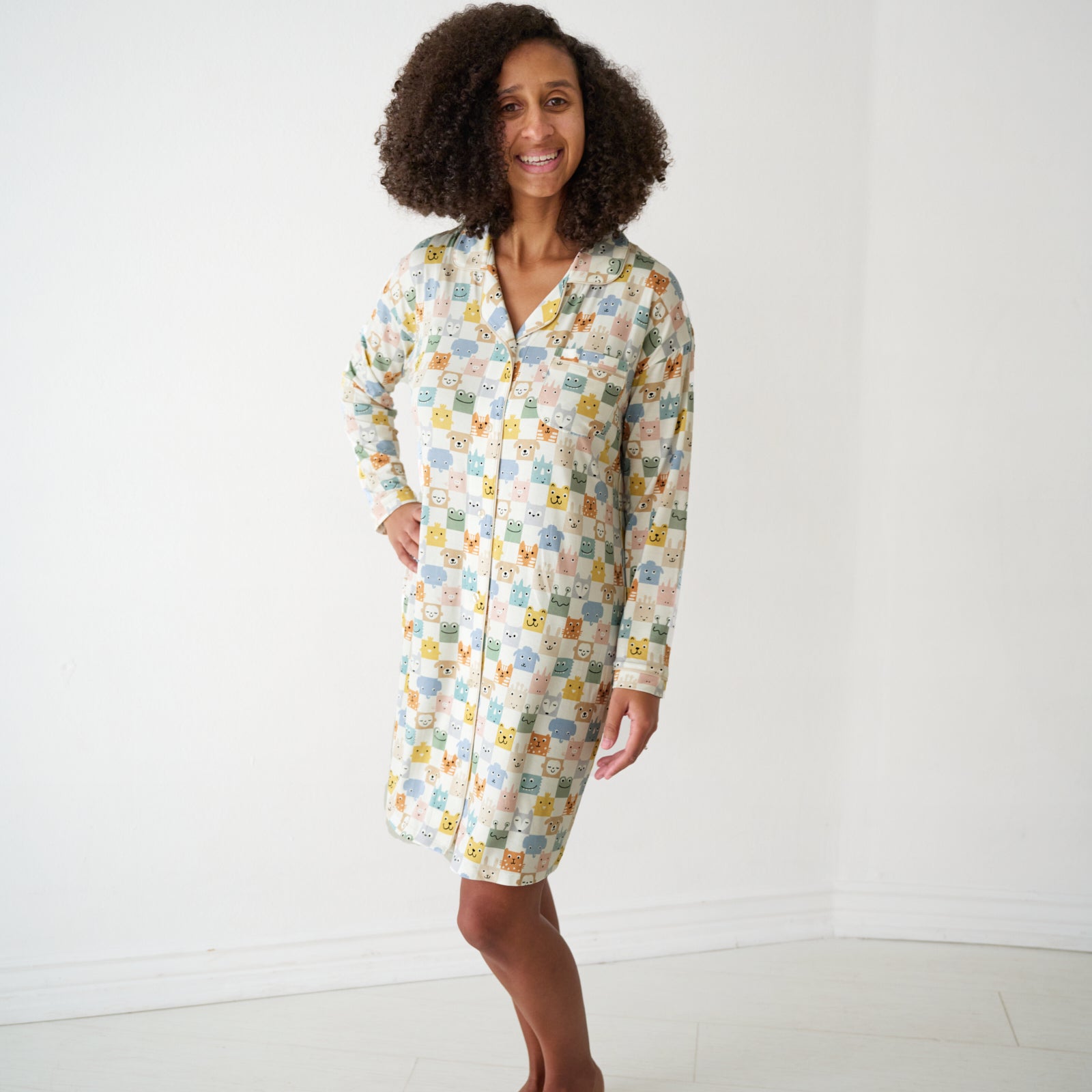 Check Mates Women's Sleep Shirt、mySite、g9winljtr