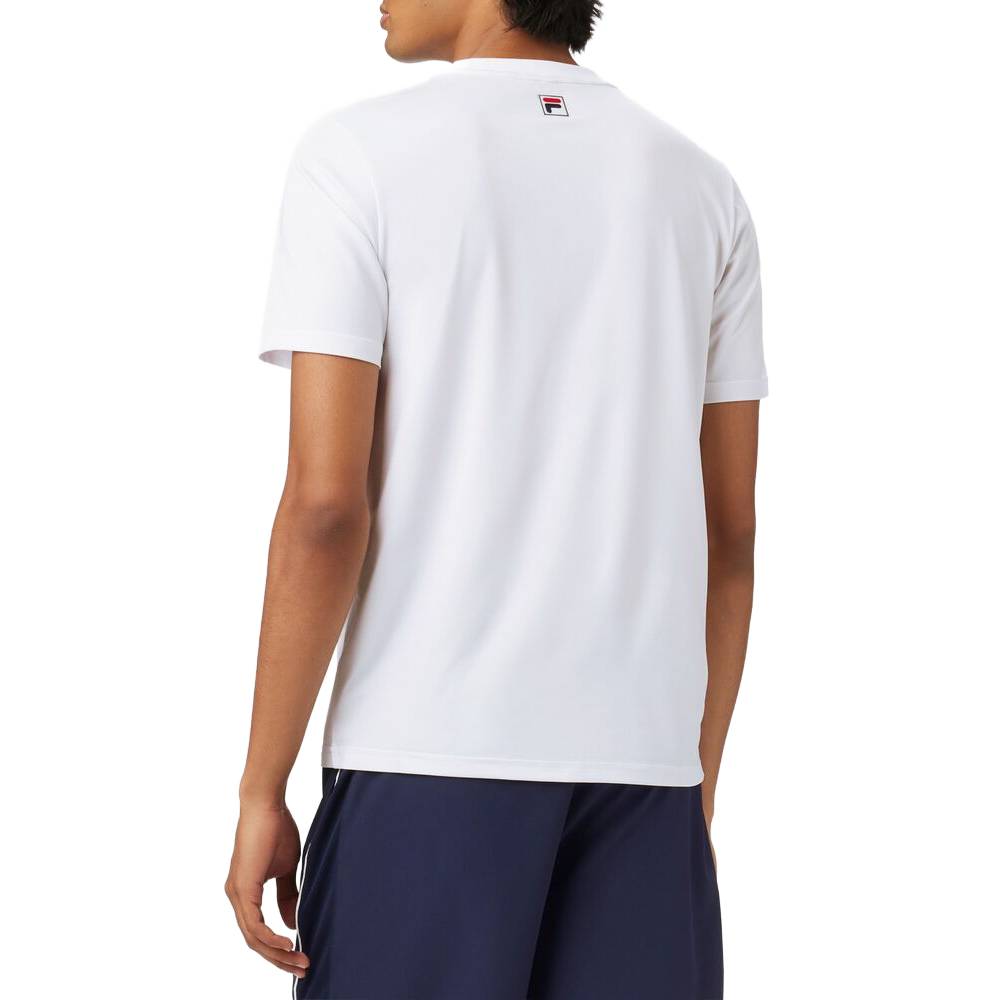 Fila Men's Short Sleeve Graphic Crew Top (White)