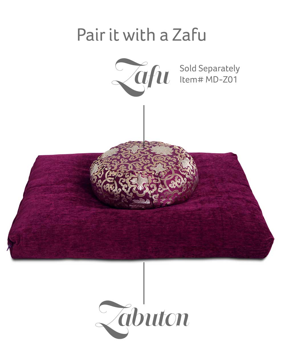 Plum Purple Chenille Zabuton Meditation Cushion、mySite、topwebapps